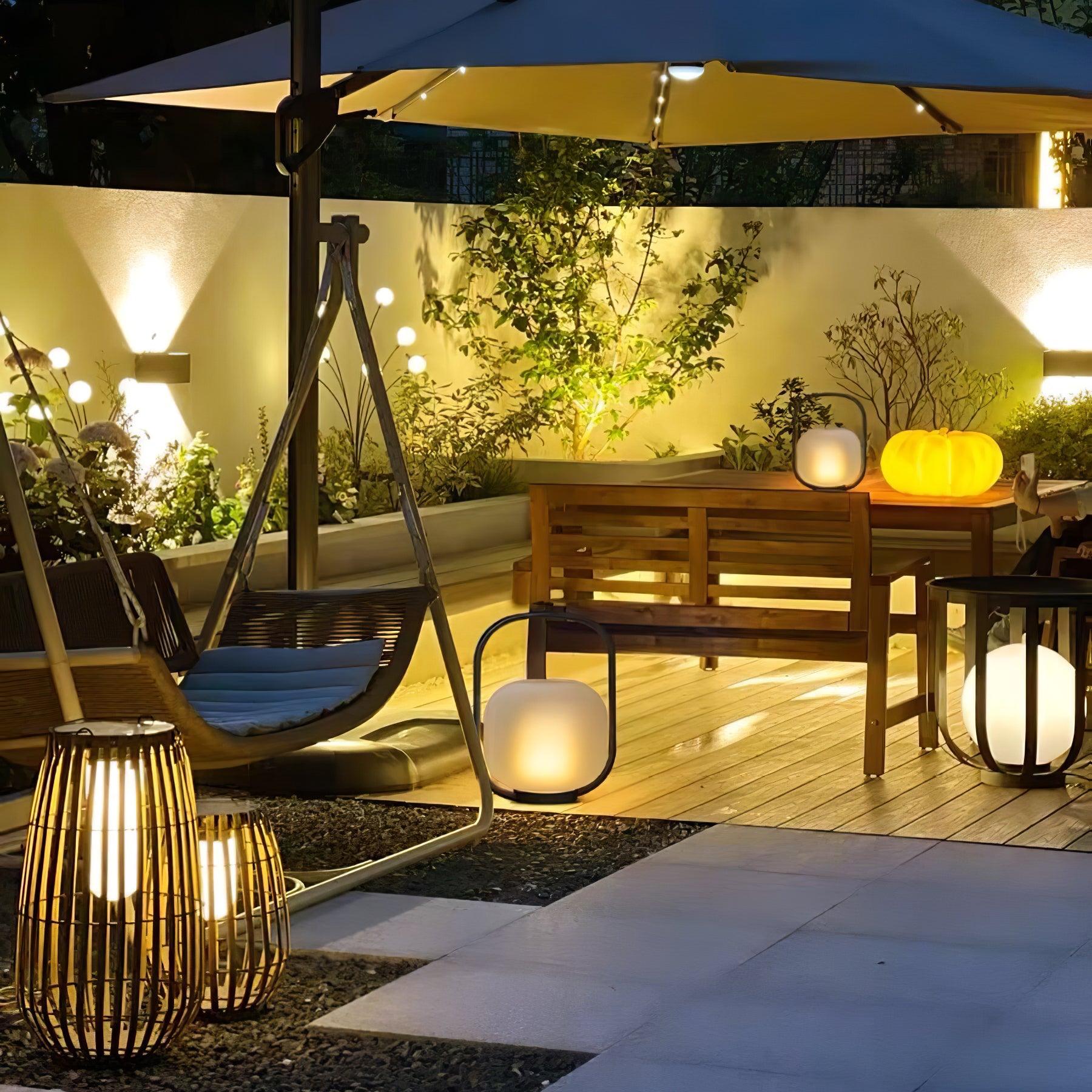 Portable Lantern Outdoor Table Lamp with Solar Panel - Cueteks