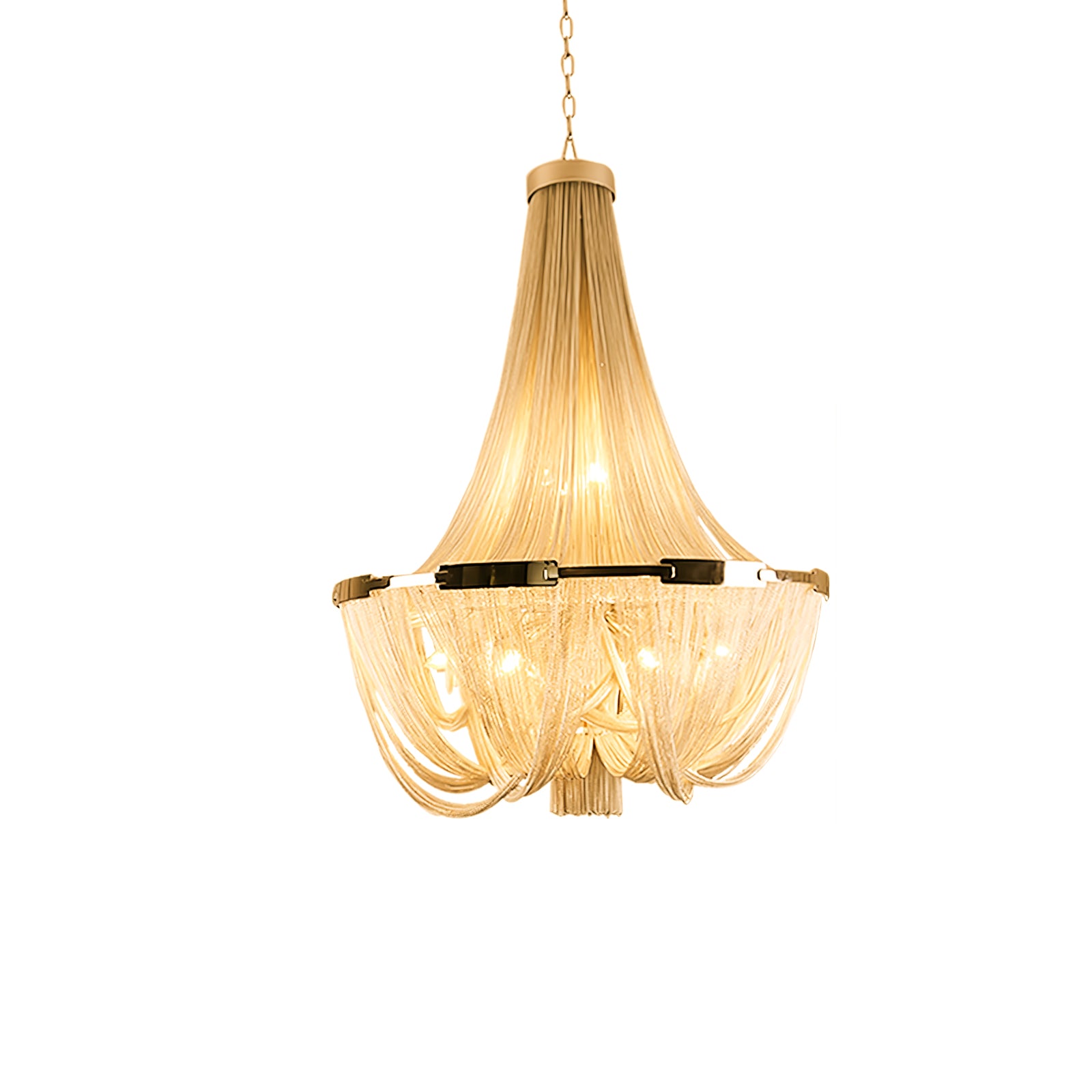 Tassel Aluminum Chain Chandelier - Cueteks