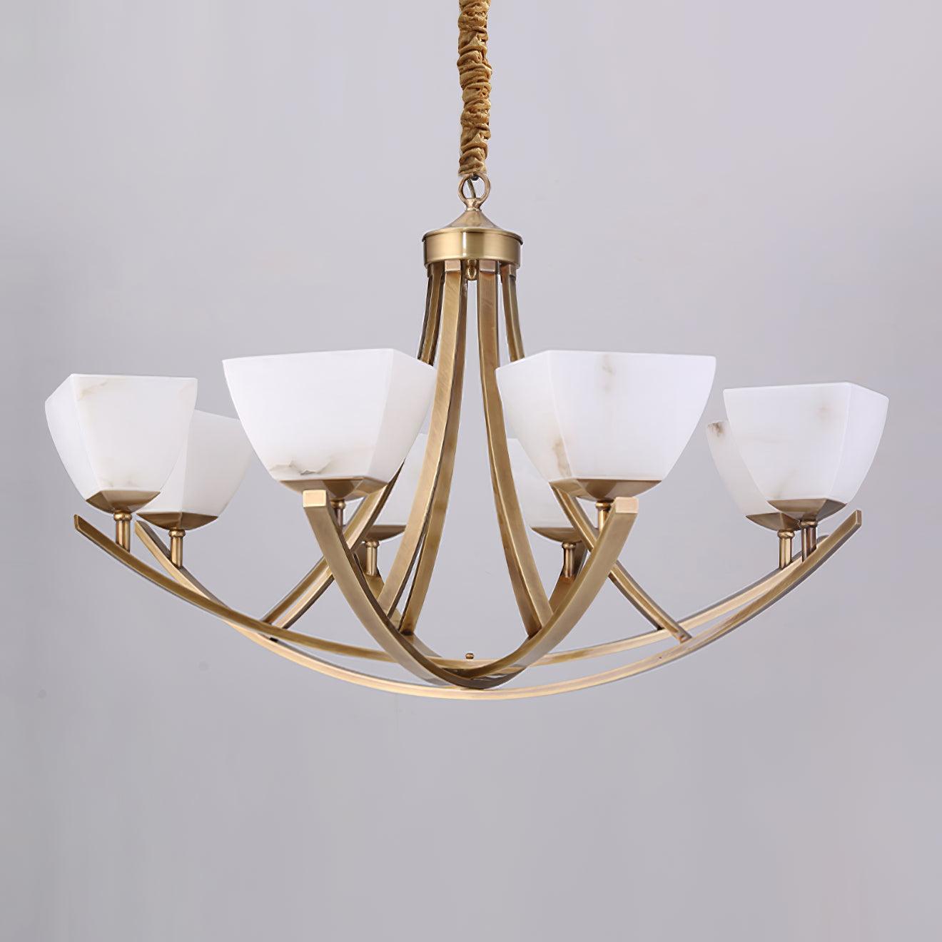 Dover Brass Chandelier - Cueteks