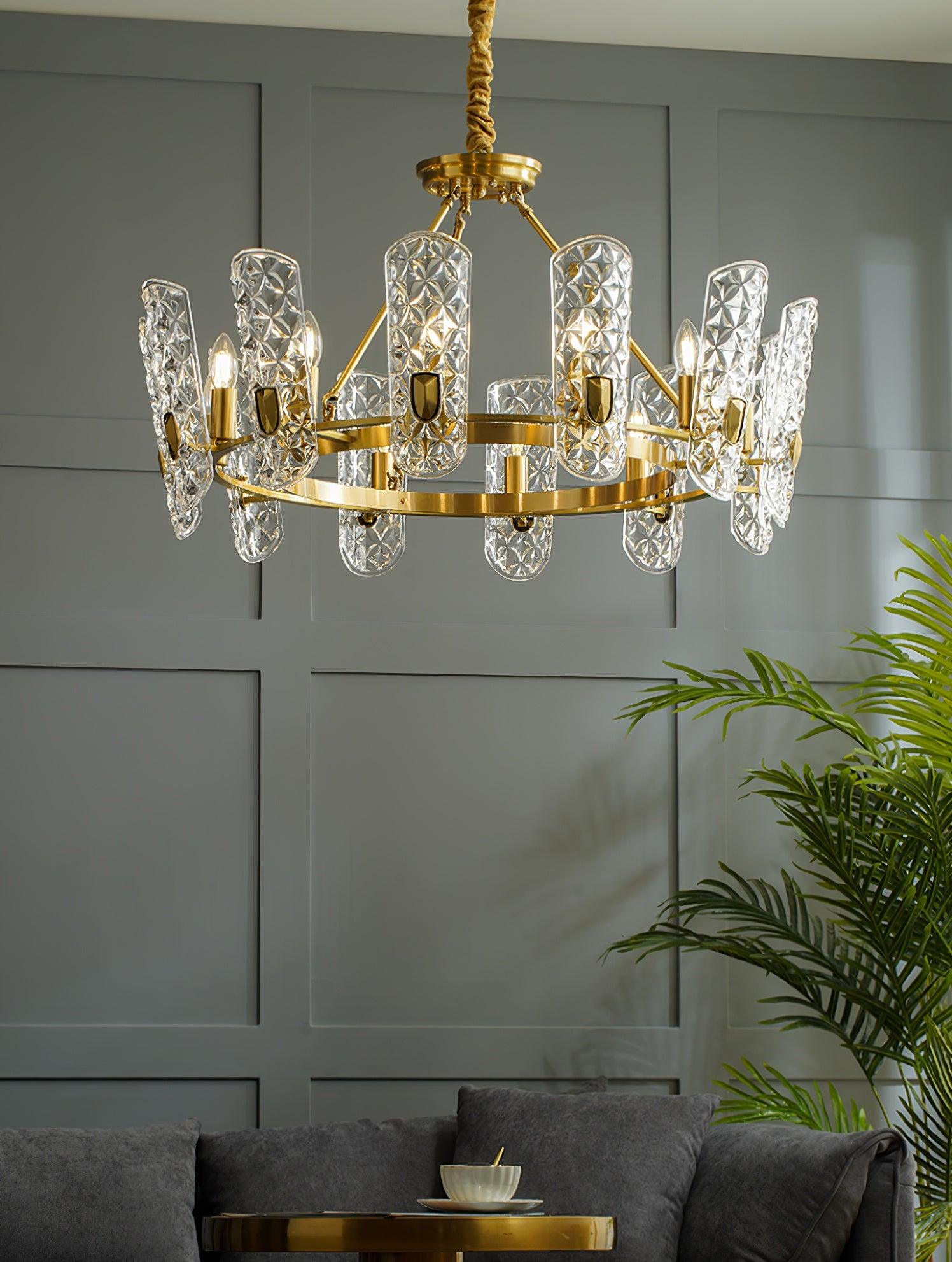 Brass Central Chandelier - Cueteks