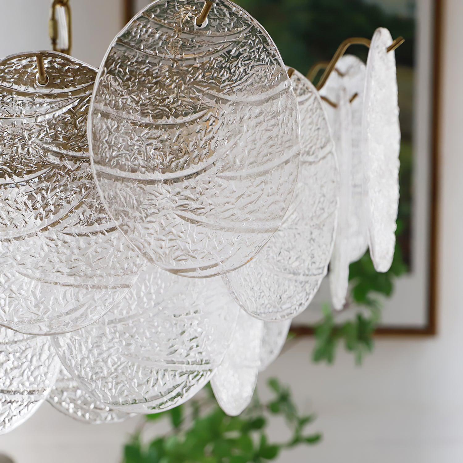 Glass Disc Chandelier - Cueteks