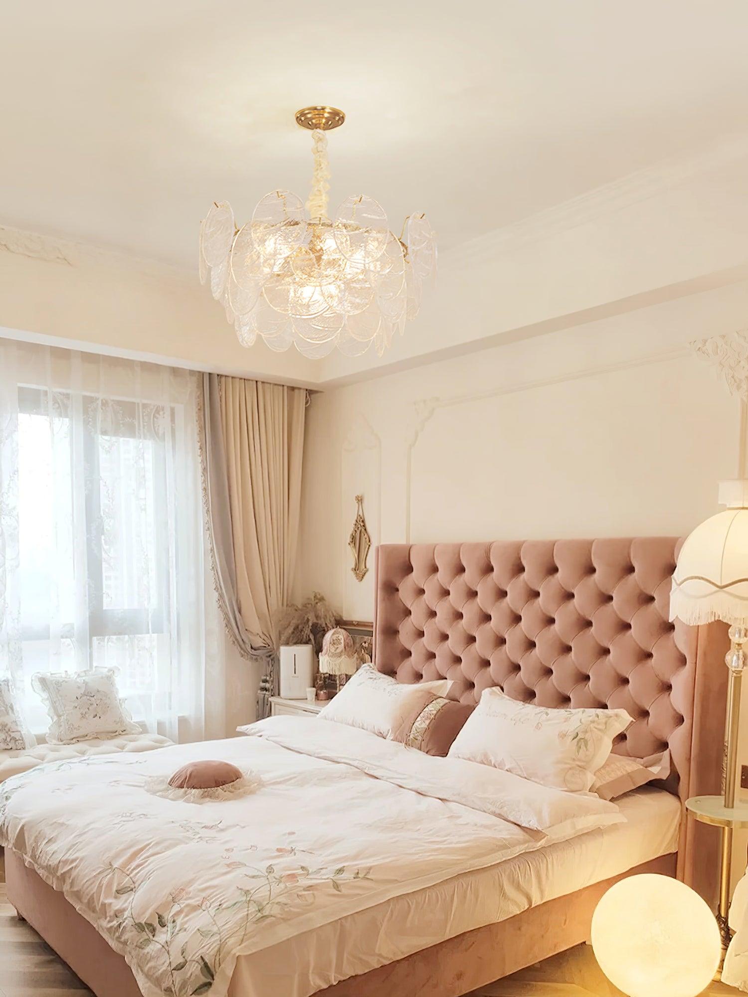 Glass Disc Chandelier - Cueteks