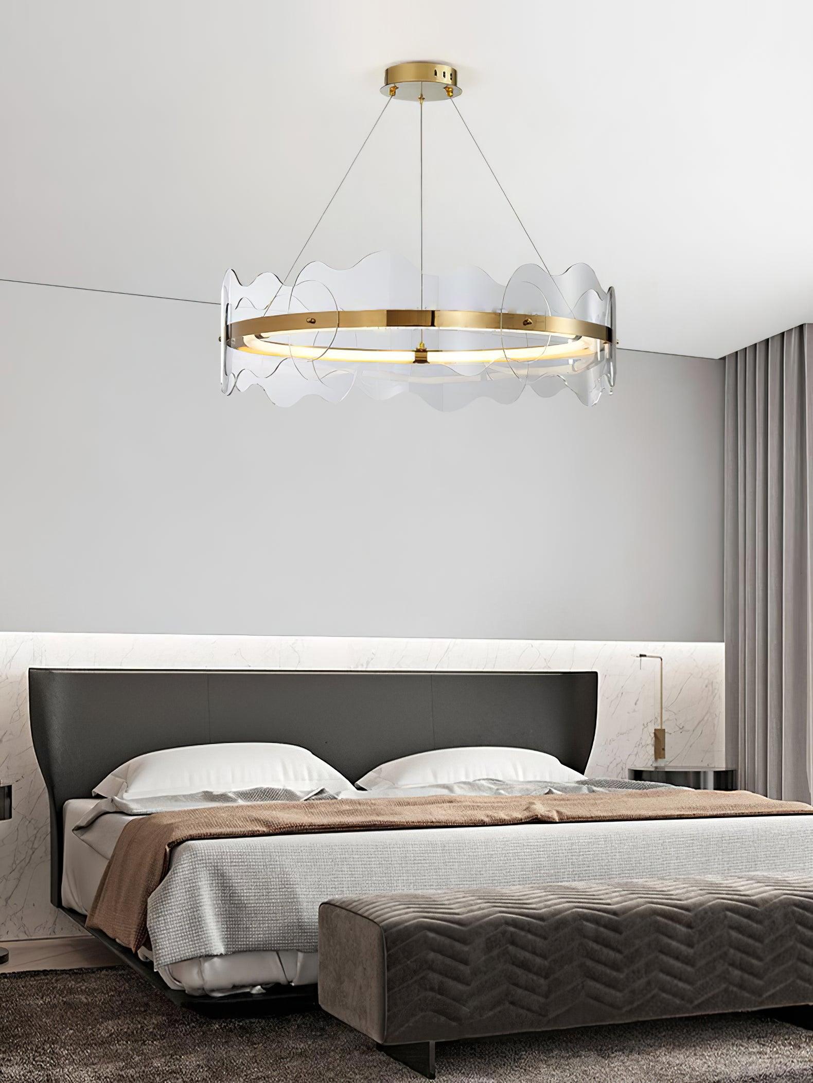 Acrylic Wave Chandelier - Cueteks