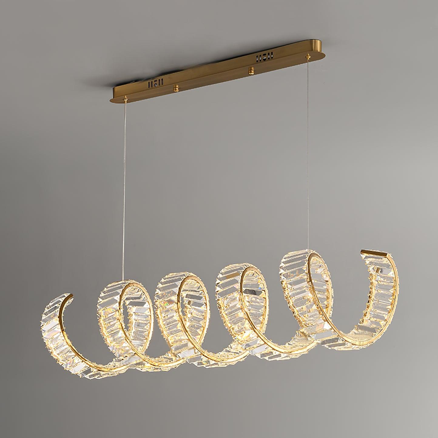 Curved LED Chandelier - Cueteks
