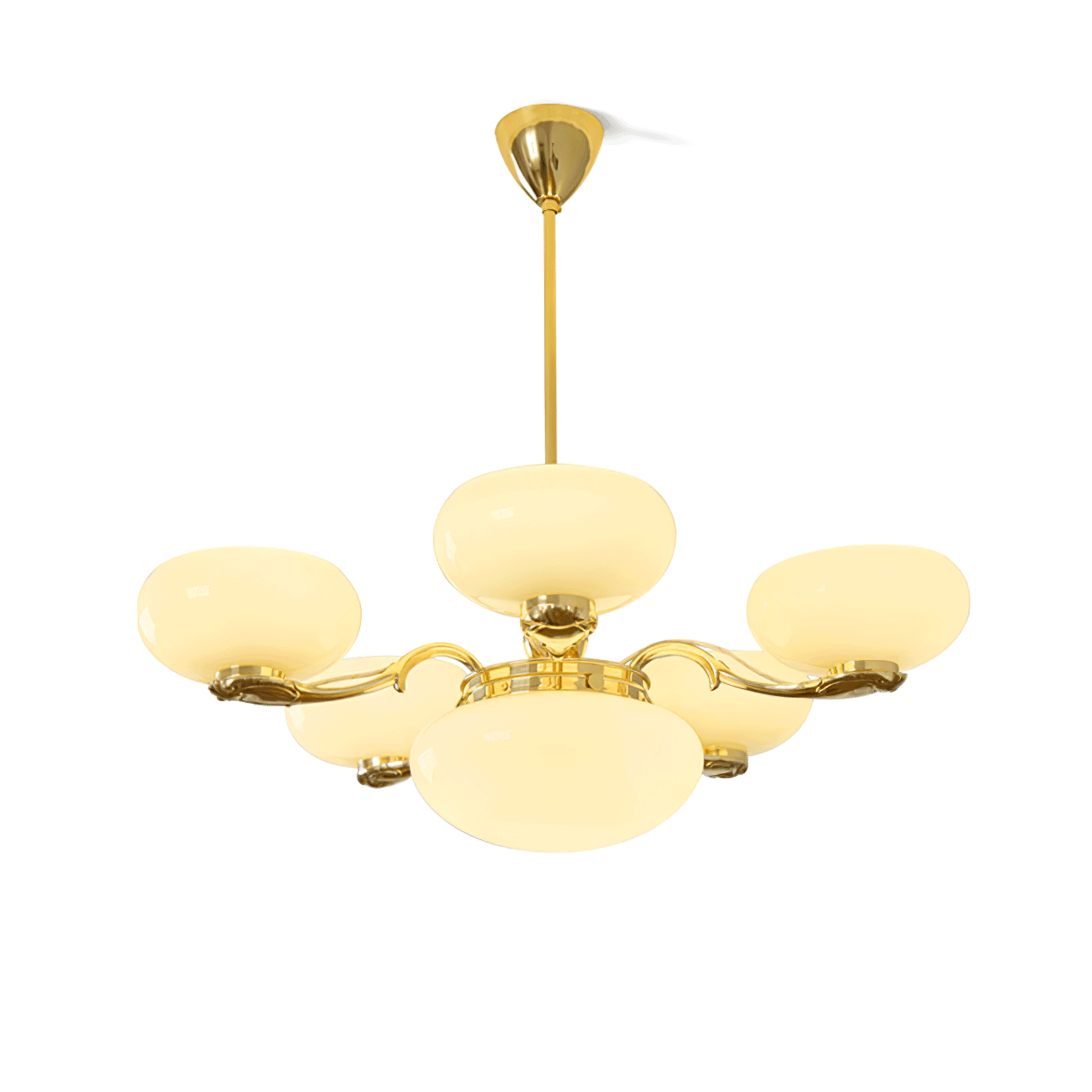 Brass Radiance Orb Chandelier - Cueteks