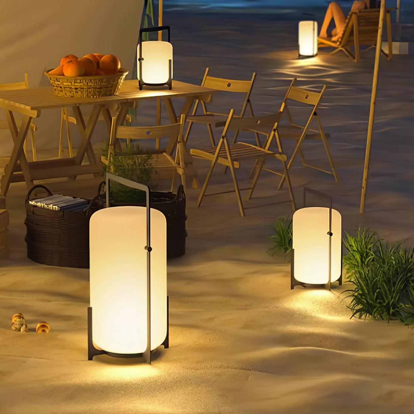 Black Twilight Lantern Table Lamp - Cueteks