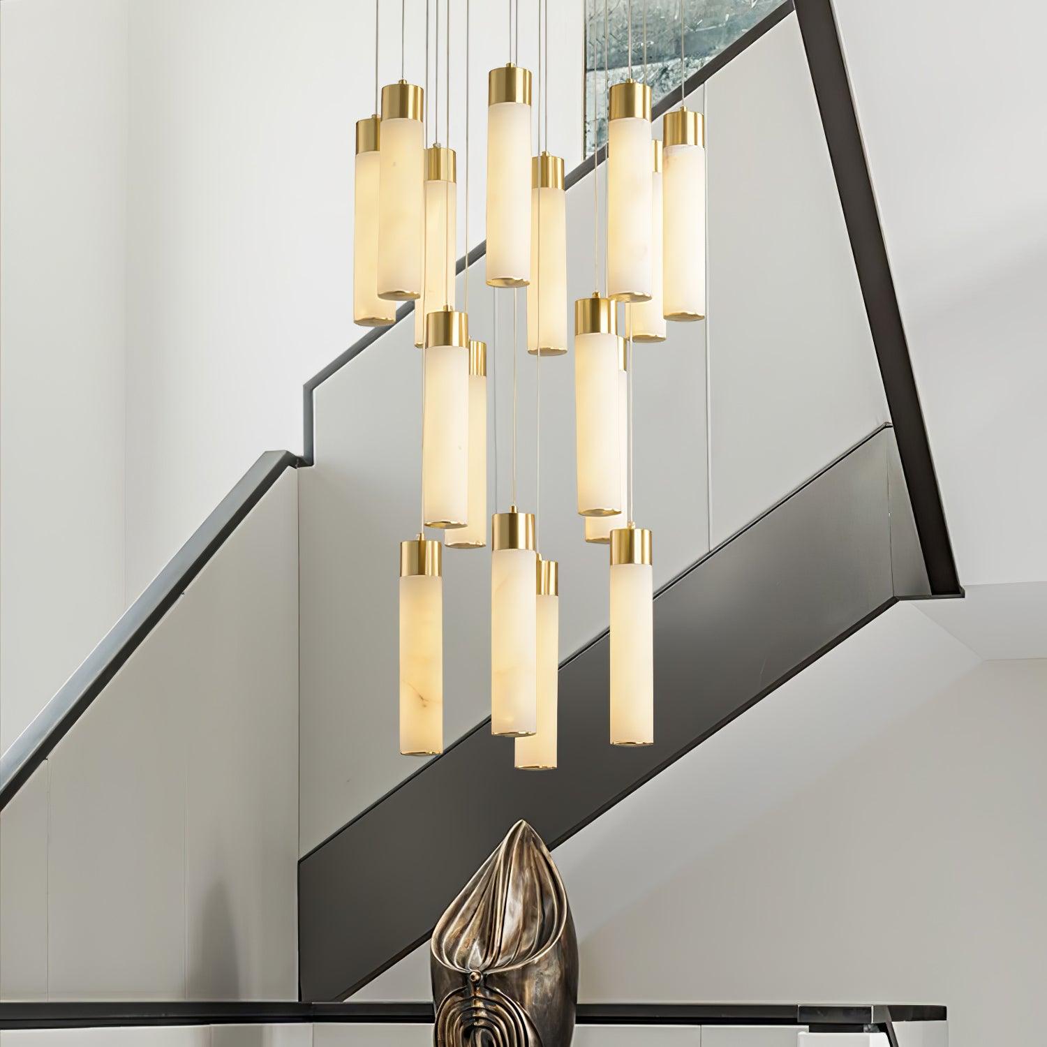 Celestial Alabaster Cascade Chandelier - Cueteks