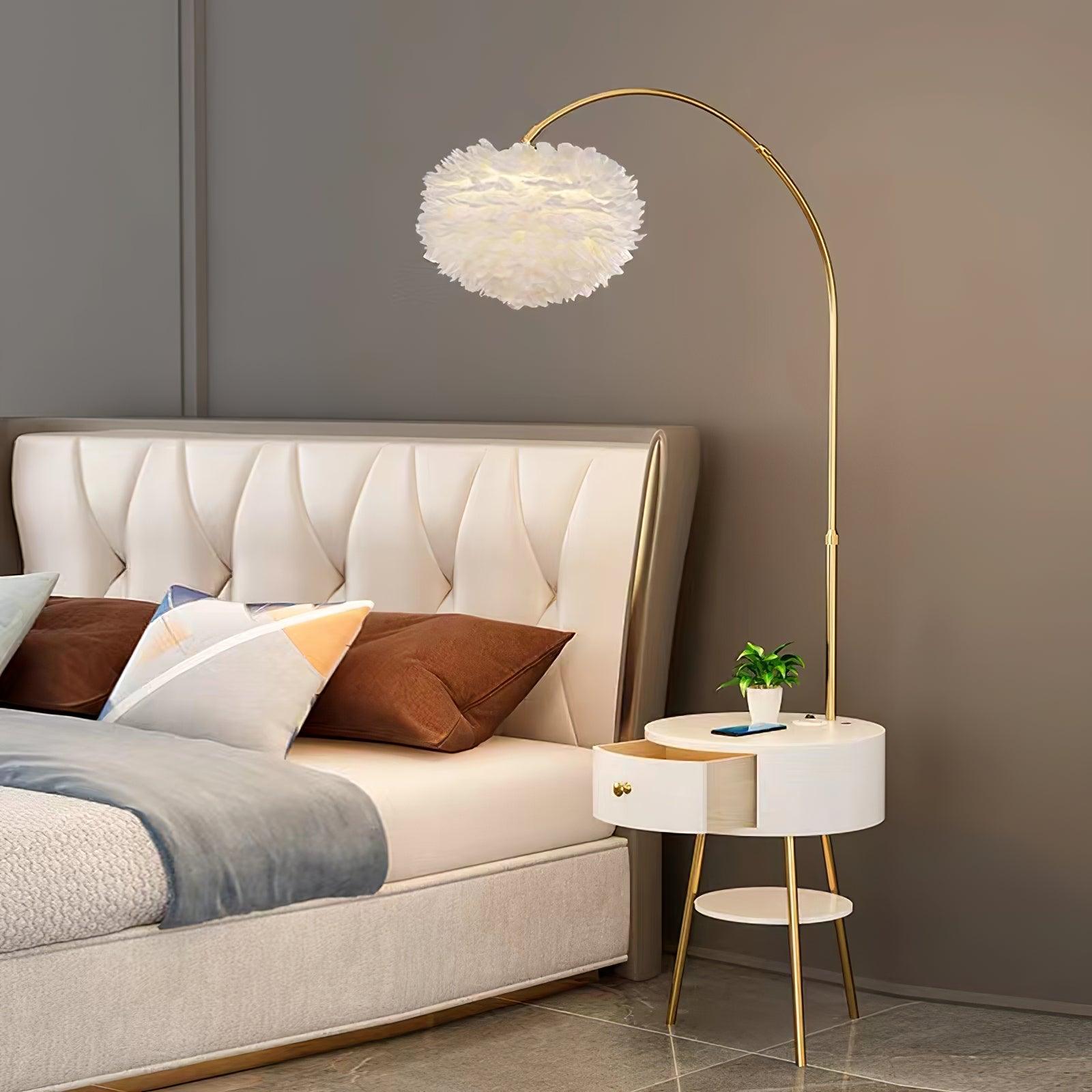 Feather Drawer Floor Lamp - Cueteks