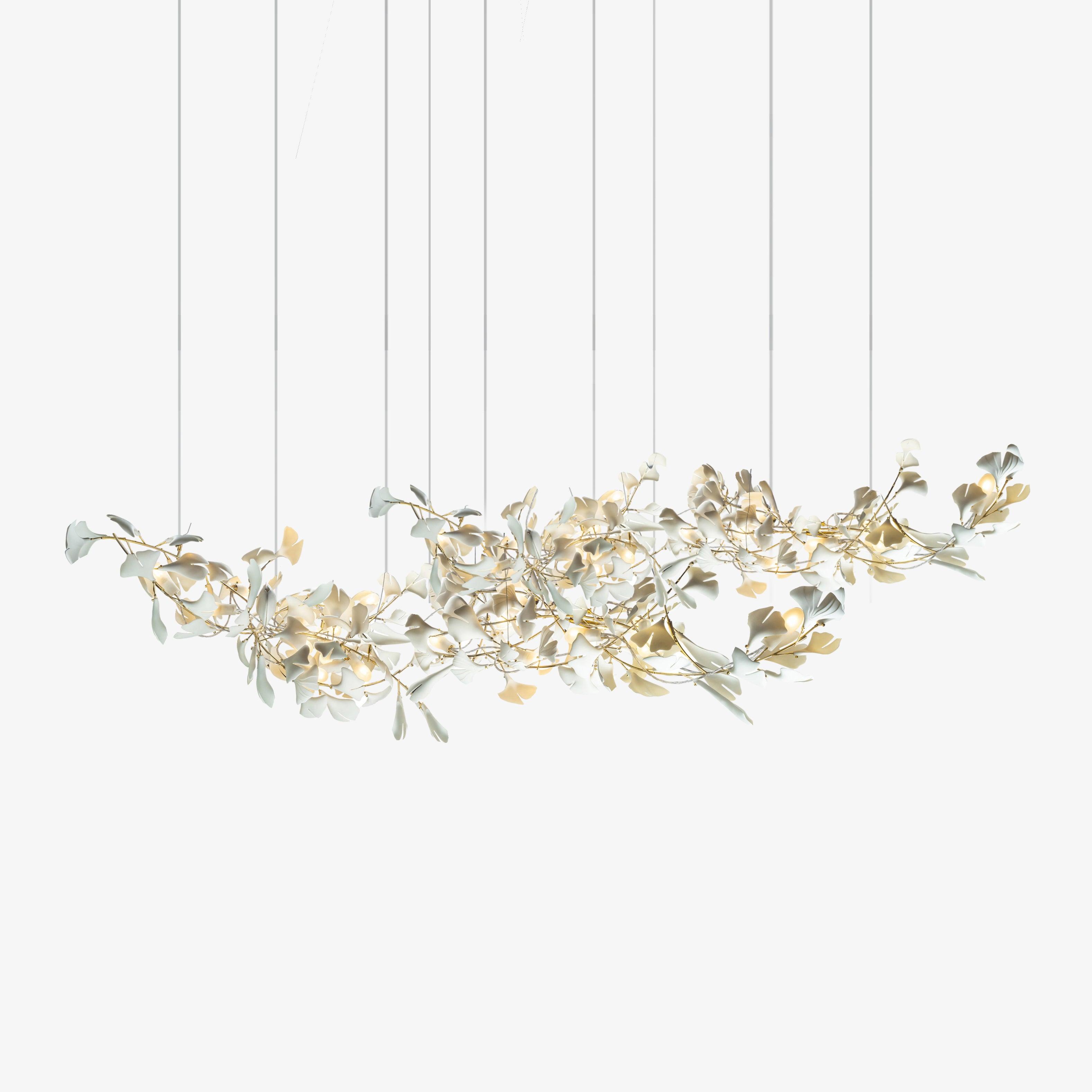 Double Layer Combination Gingko Chandelier - Cueteks