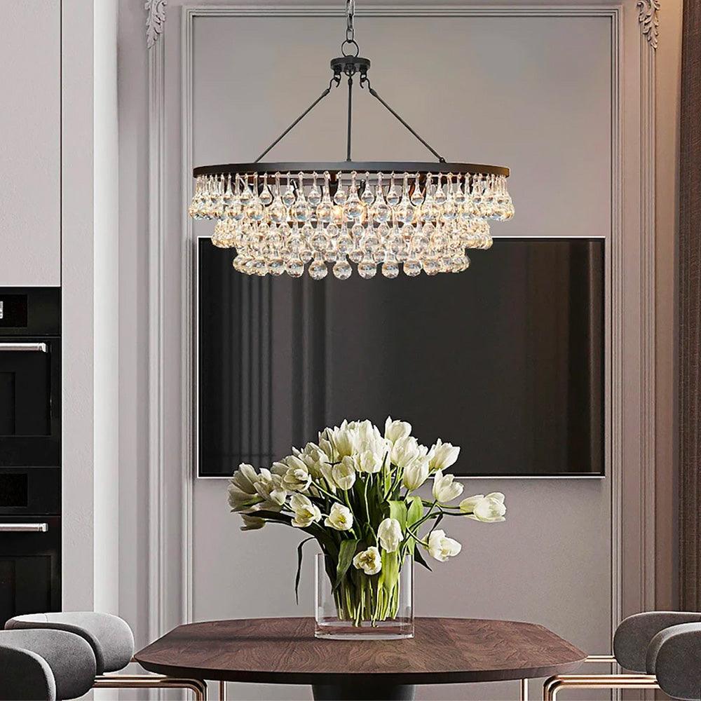 Unique Tiered Crystal Chandelier - Cueteks