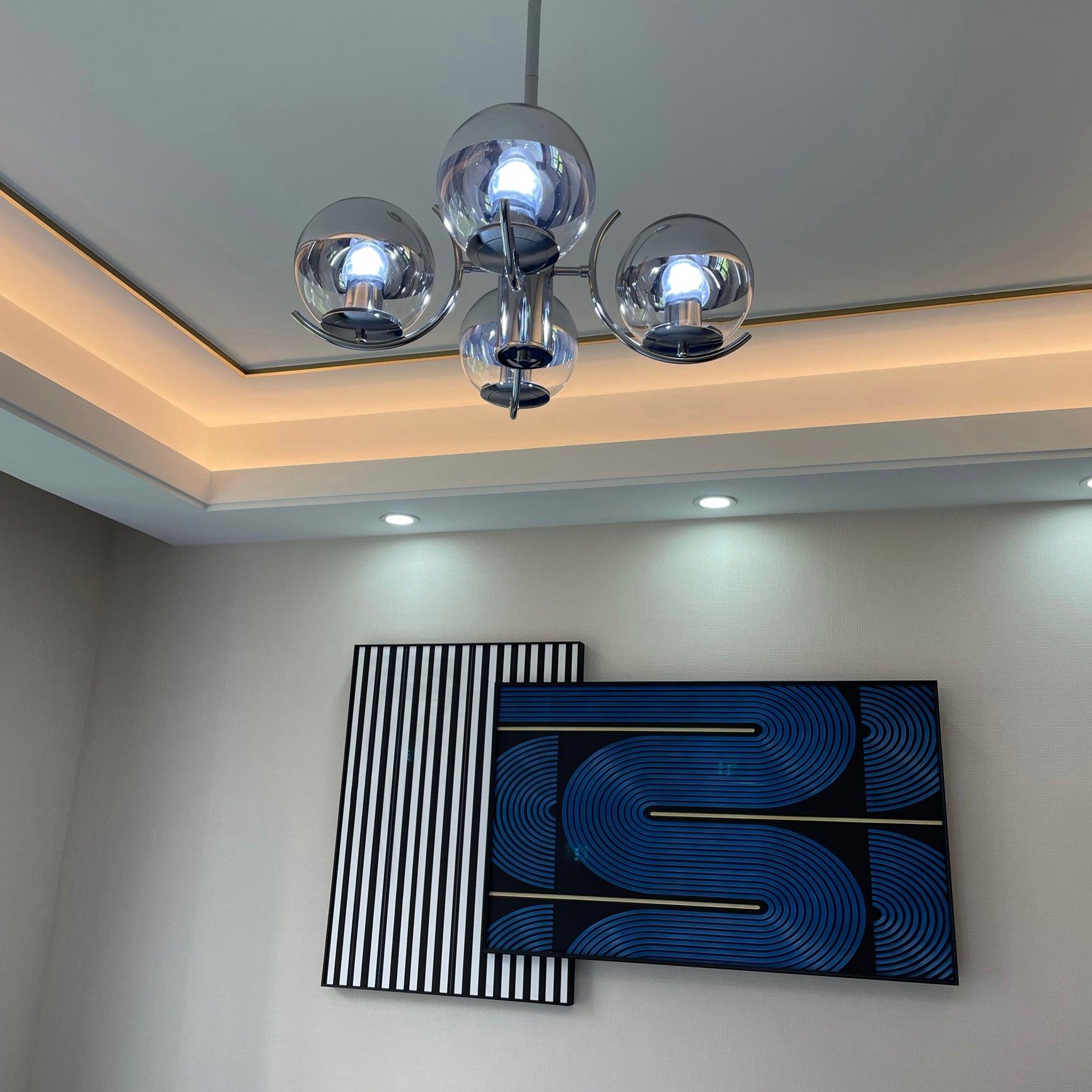 Space Ball Chandelier - Cueteks