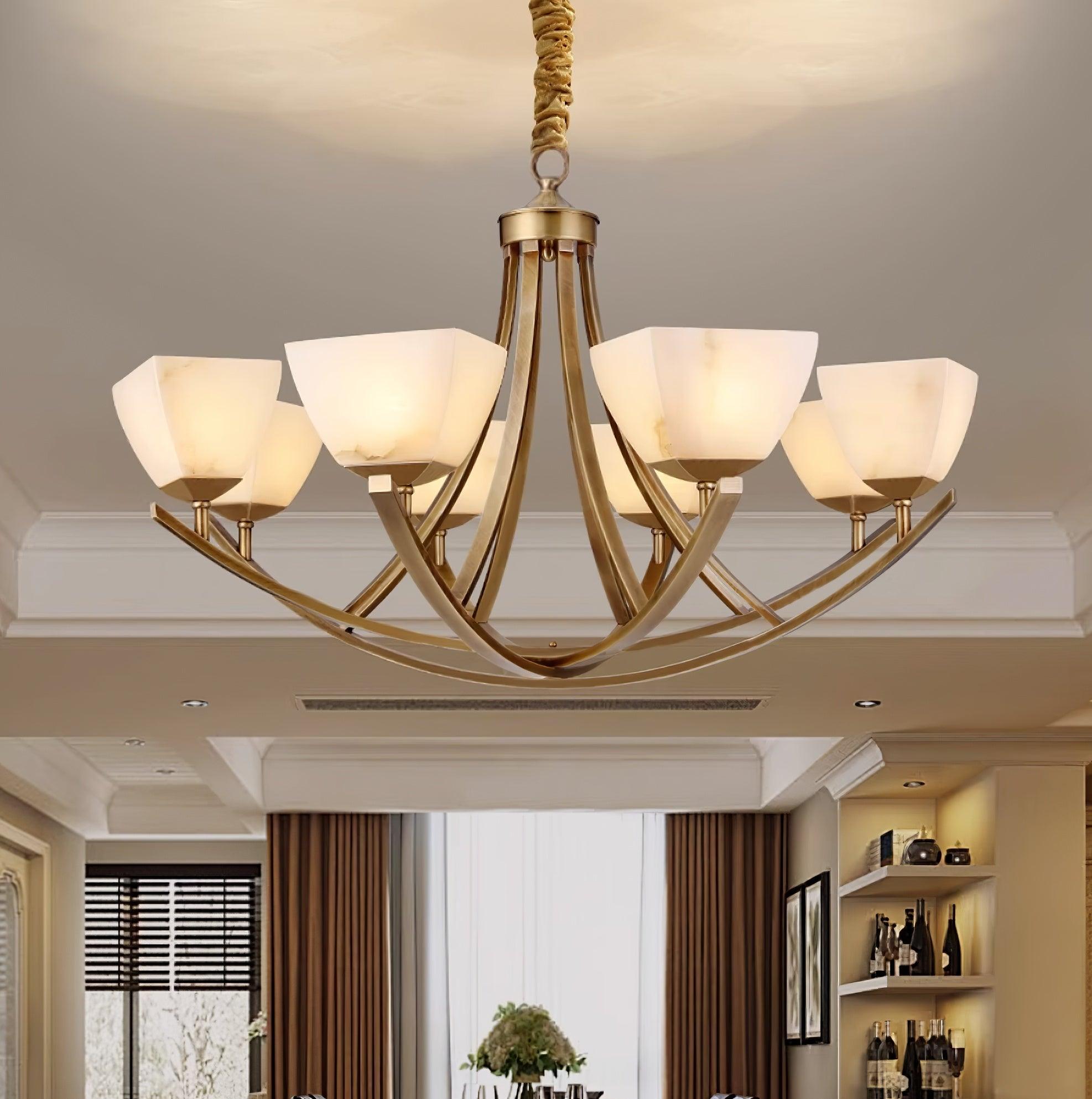 Dover Brass Chandelier - Cueteks
