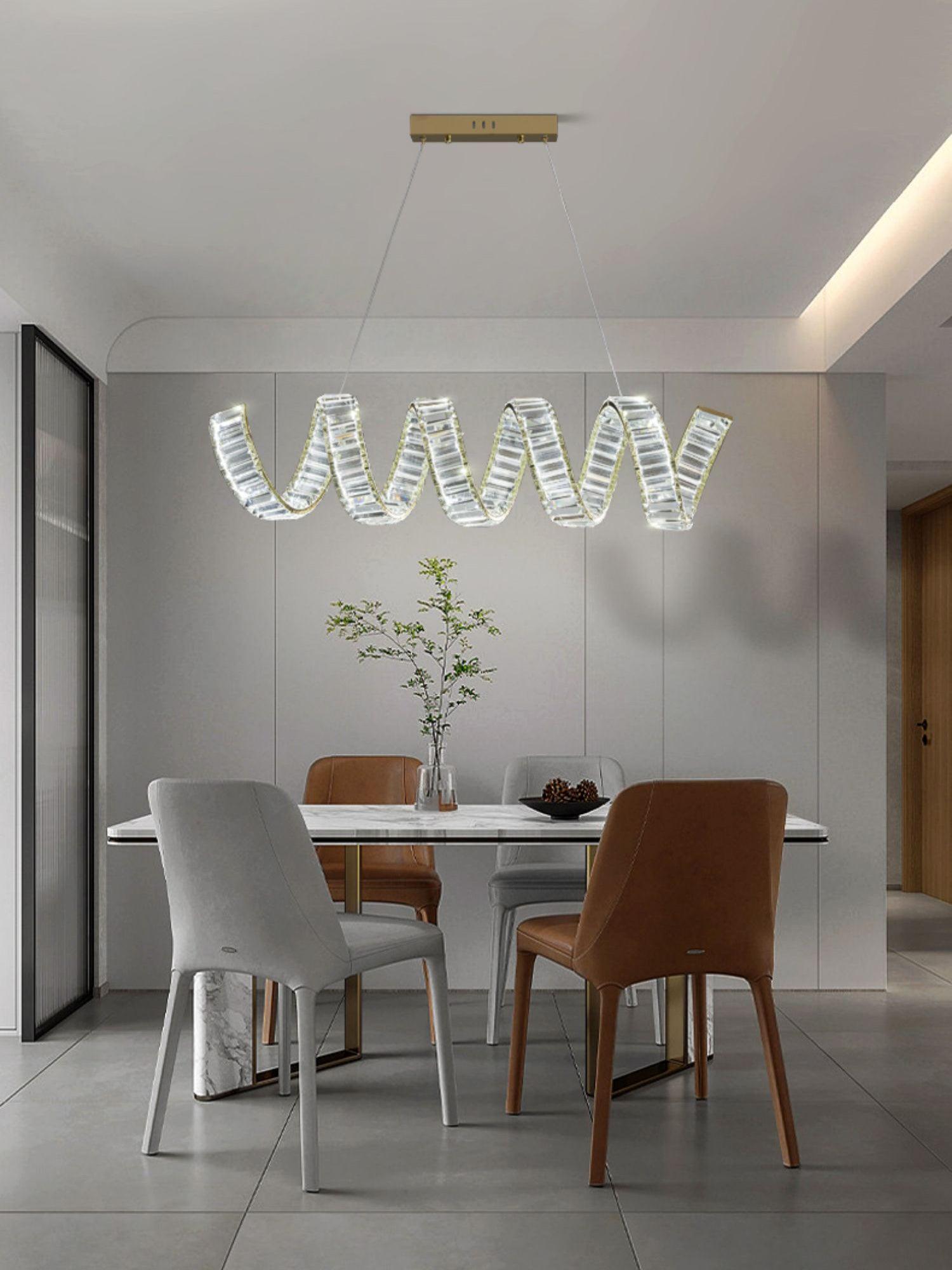 Curved LED Chandelier - Cueteks