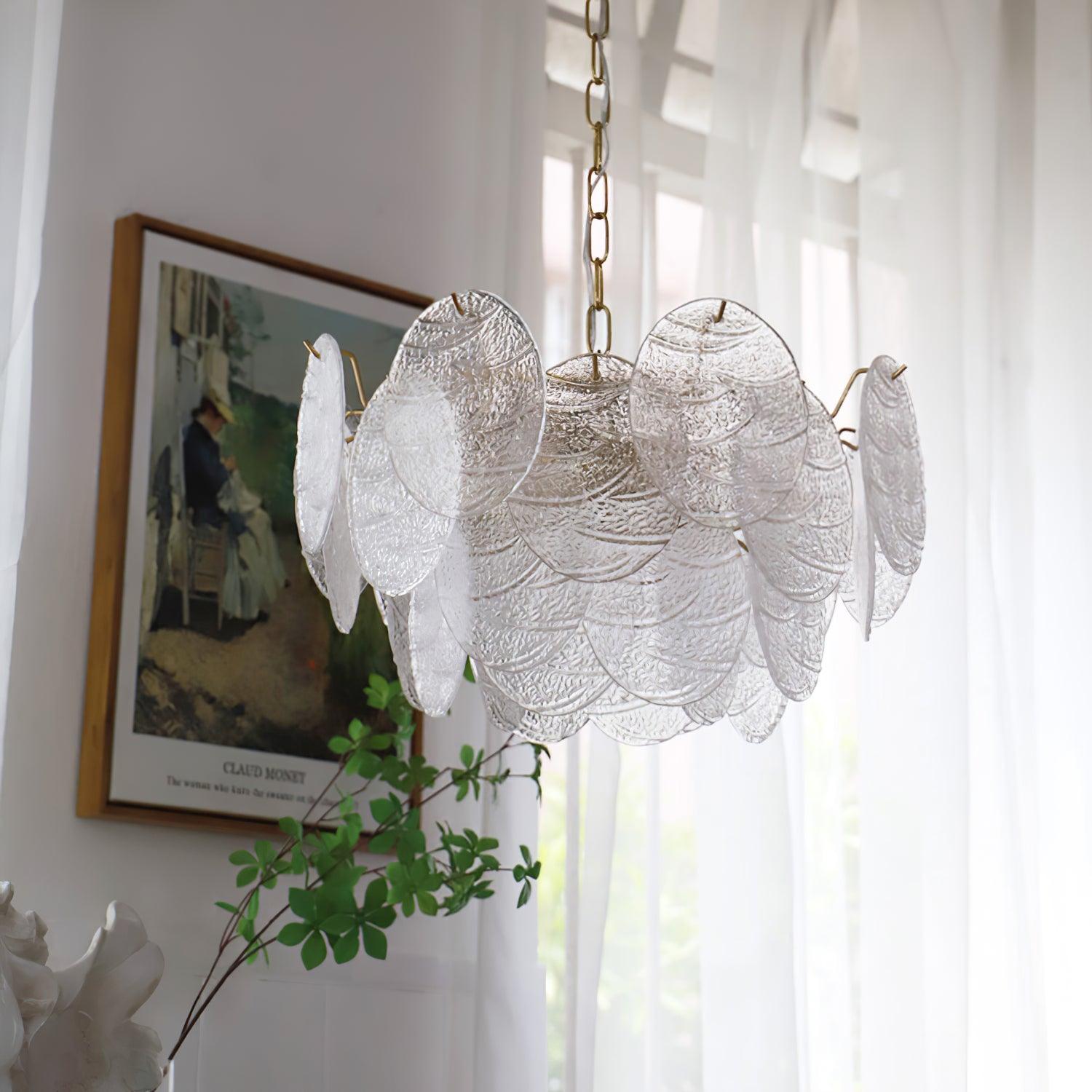 Glass Disc Chandelier - Cueteks
