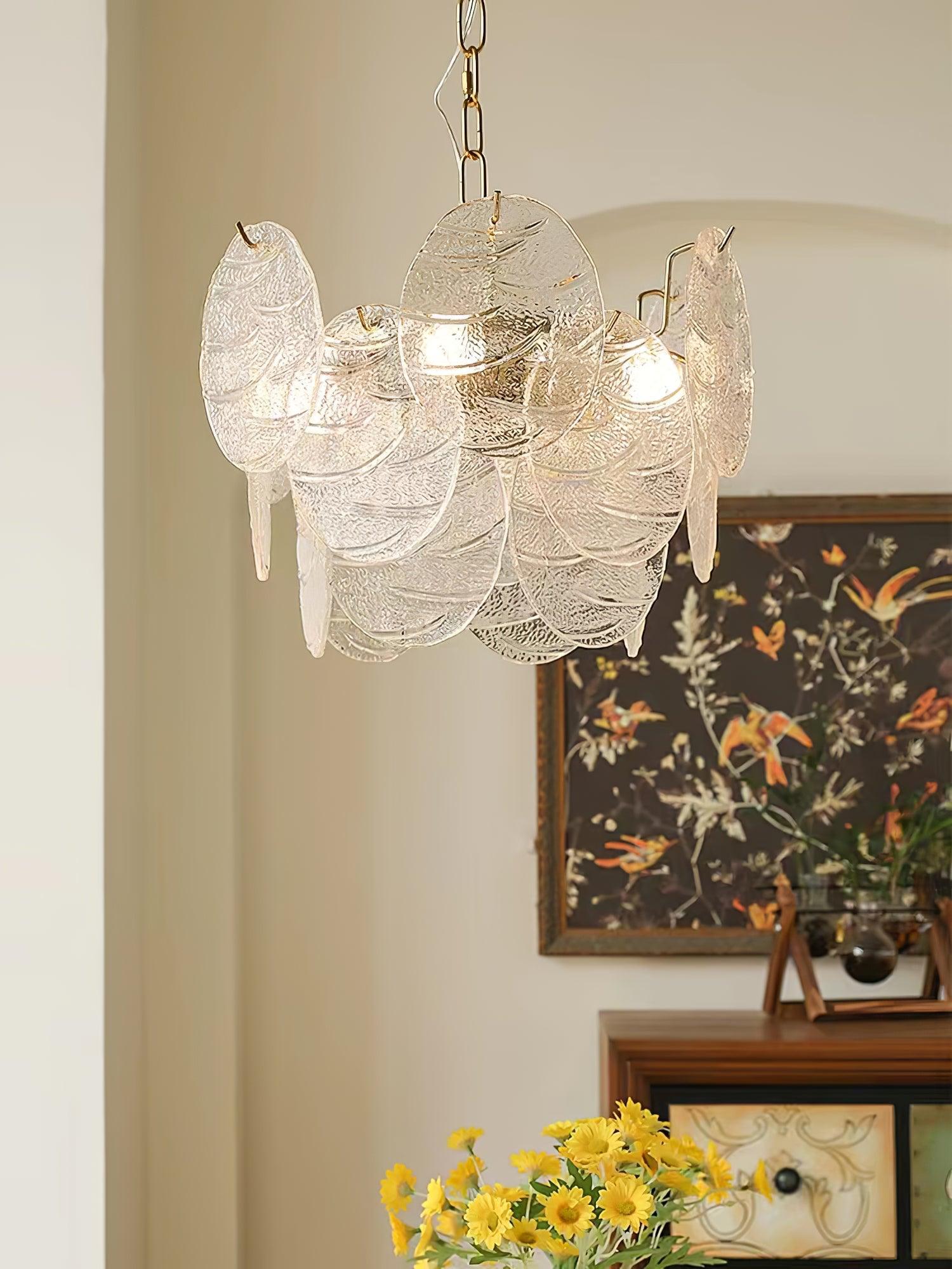 Glass Disc Chandelier - Cueteks