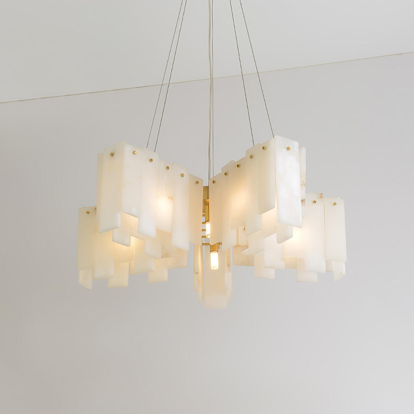 Alabaster Cascade Tiered Chandelier - Cueteks