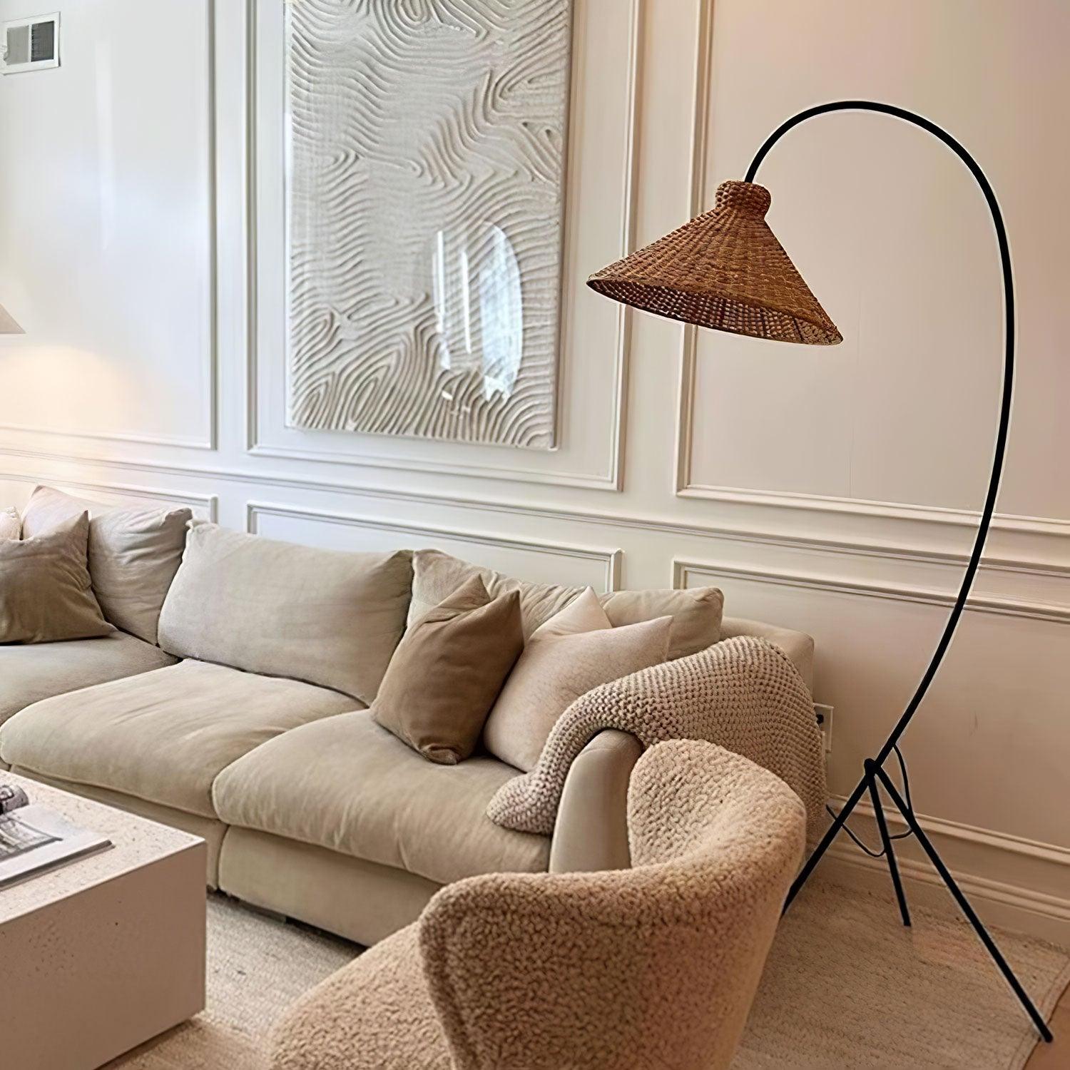 Tana Woven Floor Lamp - Cueteks