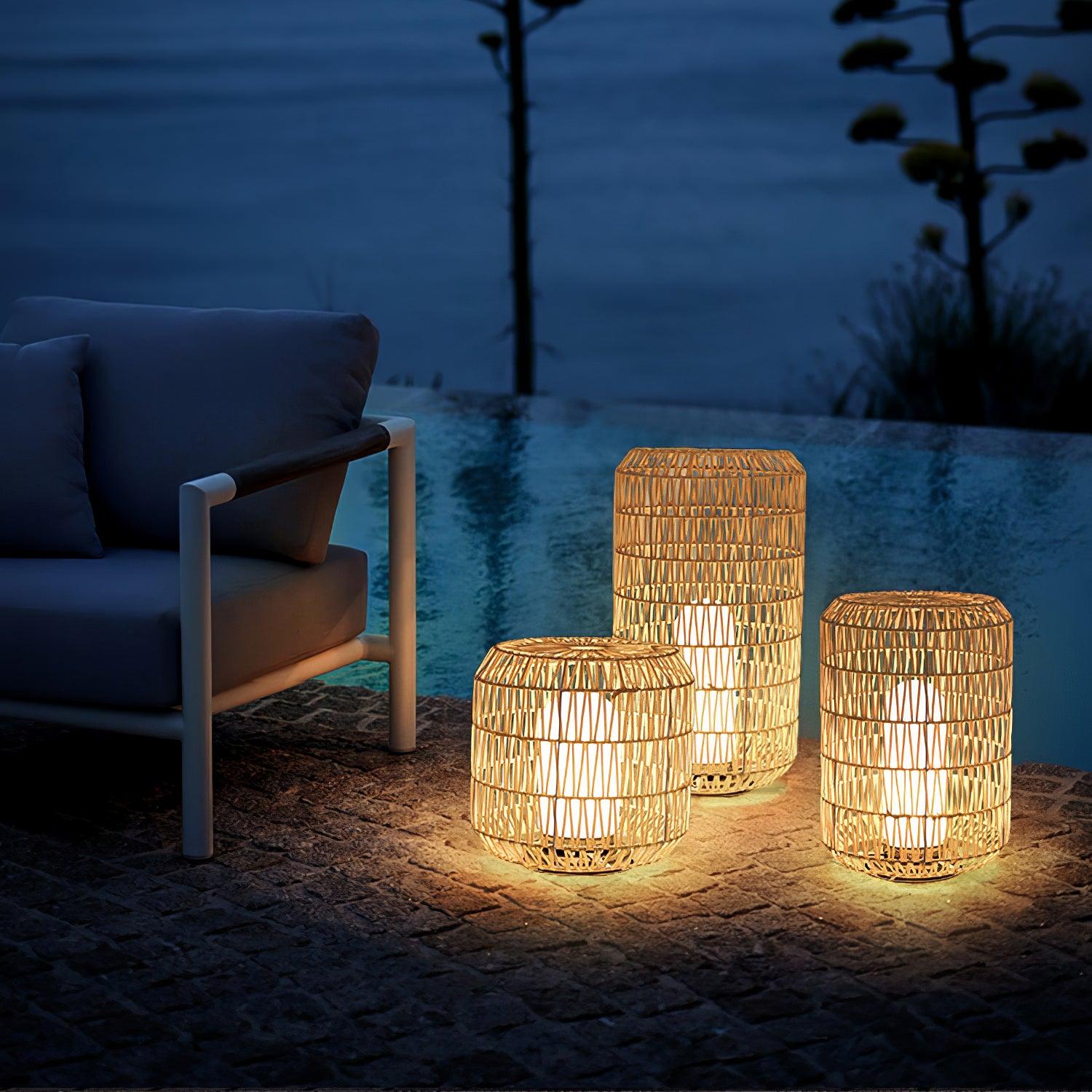 Woven Rattan Outdoor Lamp - Cueteks