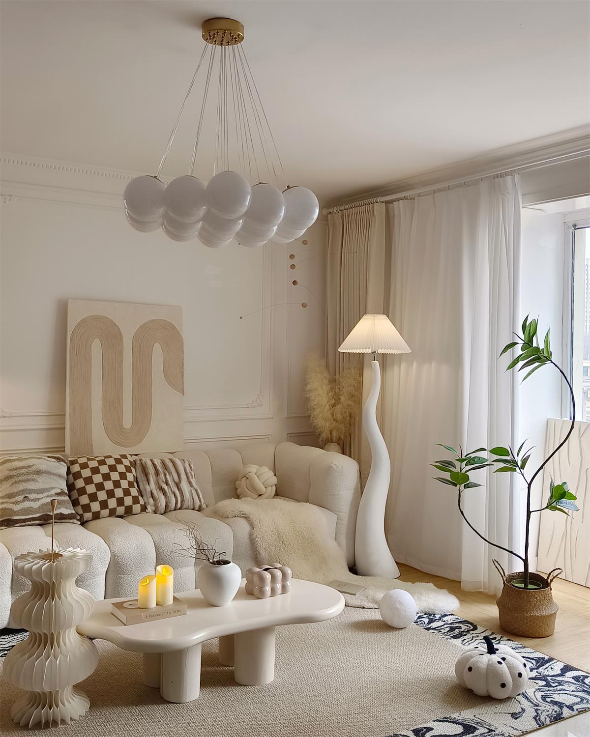 Twisted Pleated Floor Lamp - Cueteks