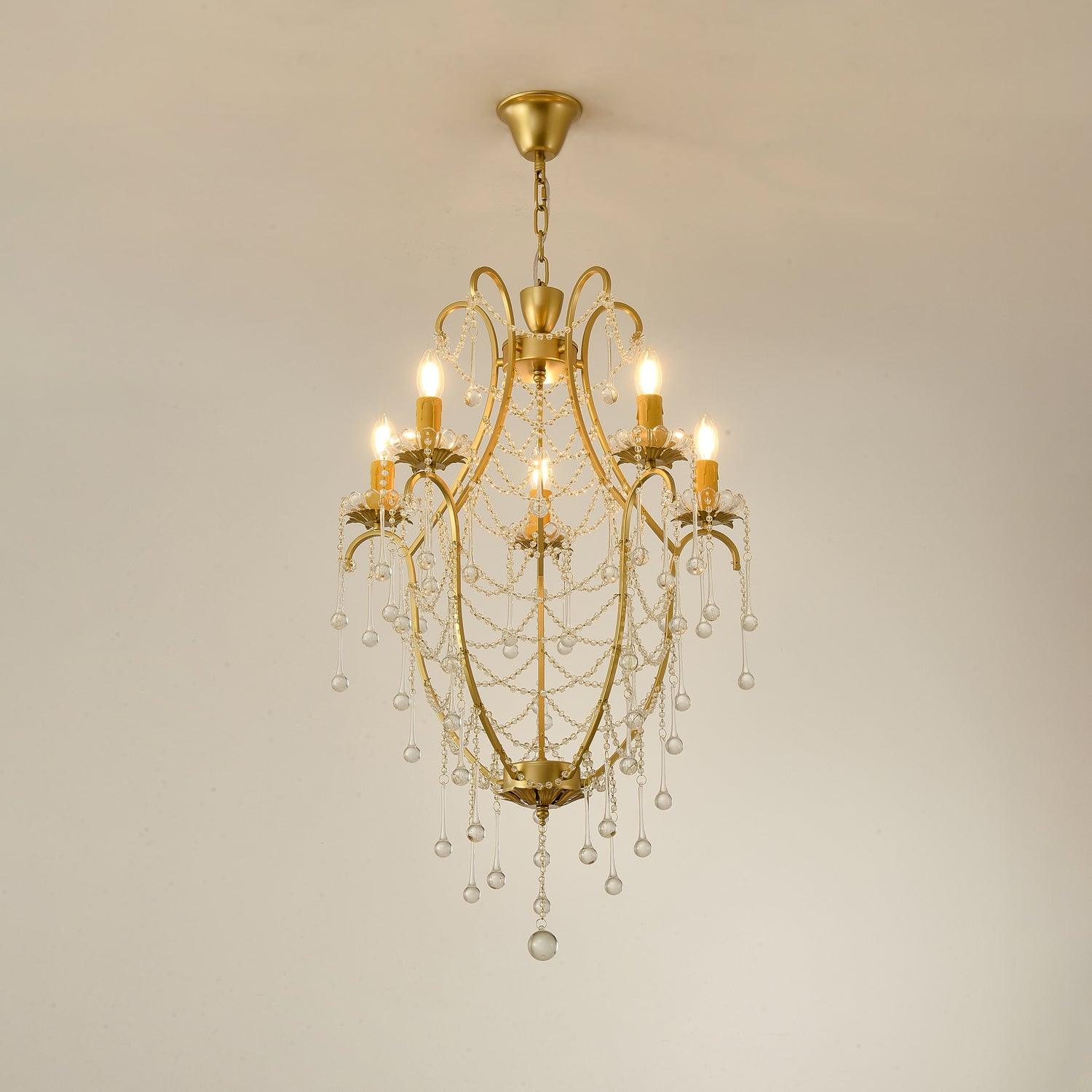 Crystal Birdcage Chandelier - Cueteks