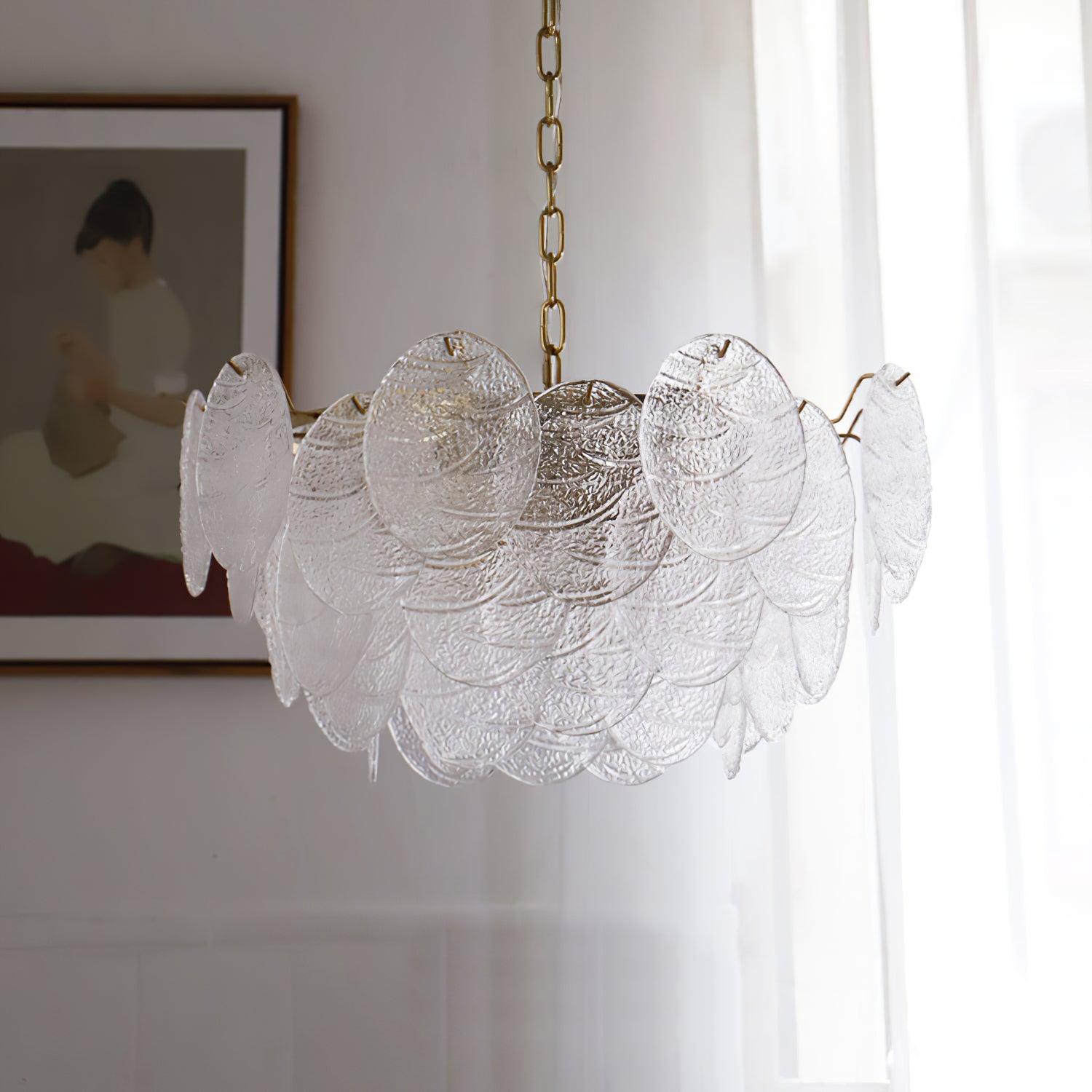 Glass Disc Chandelier - Cueteks