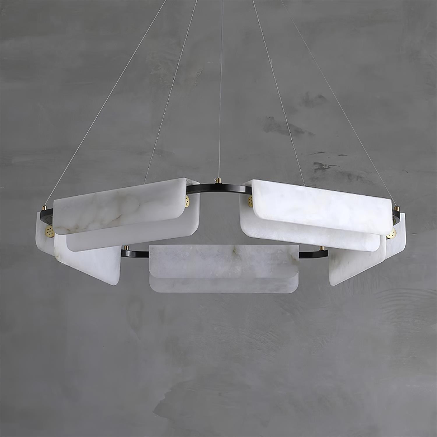 Delia Alabaster Chandelier - Cueteks