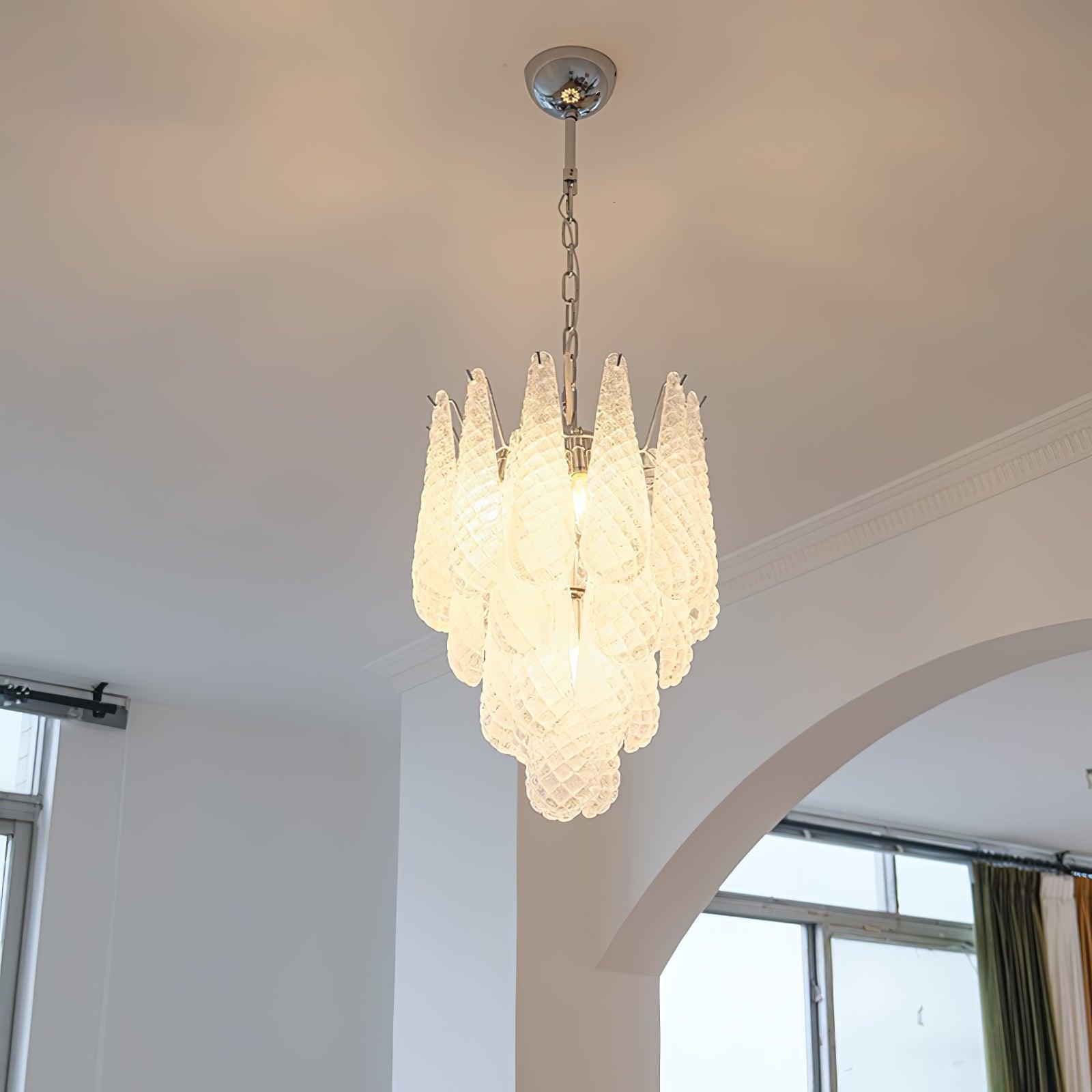 Grid Glass Waterfall Chandelier - Cueteks