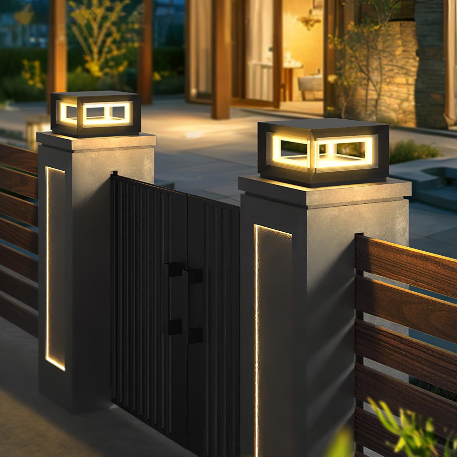 Light Cube Outdoor Post Light - Cueteks