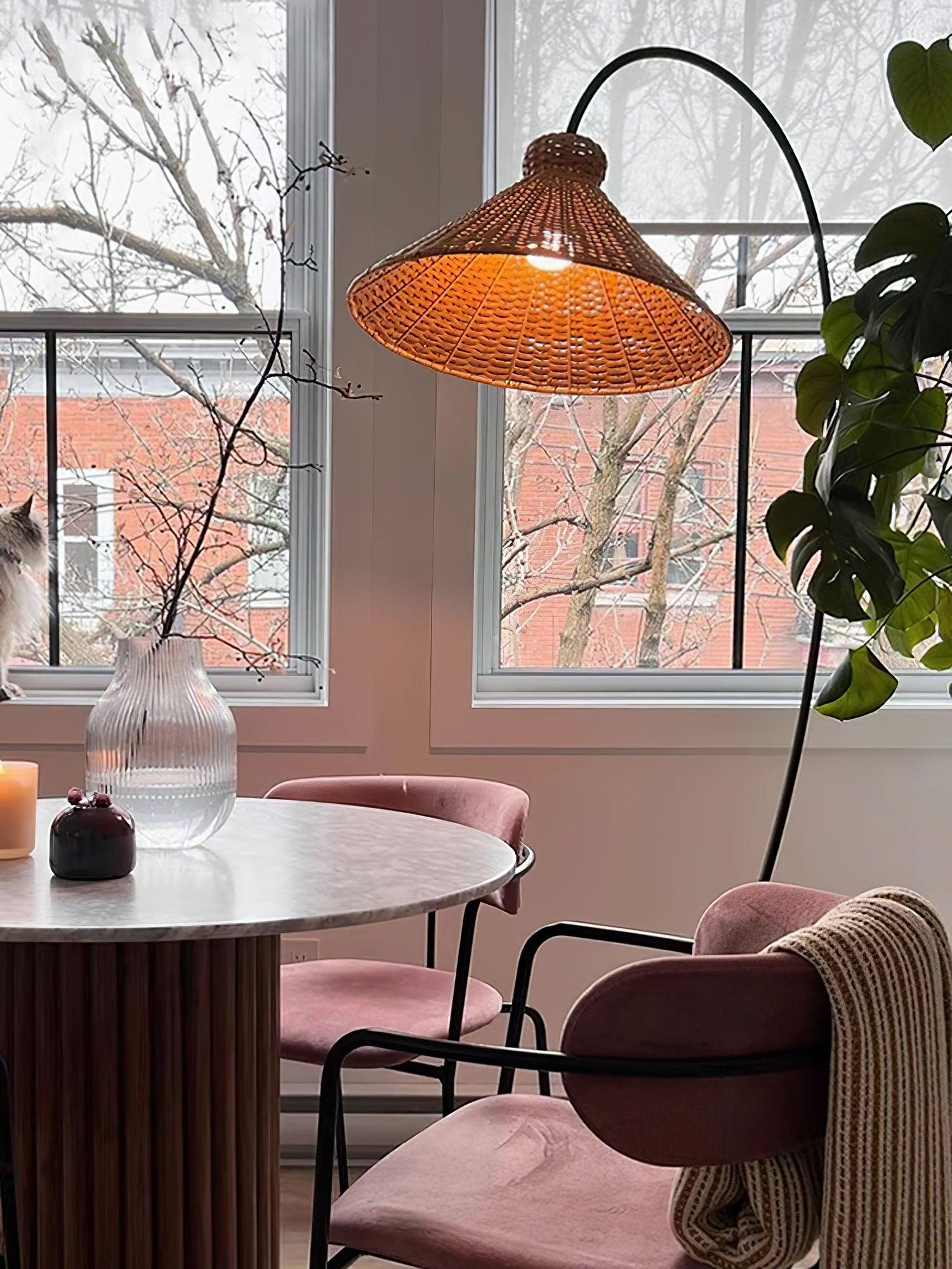 Tana Woven Floor Lamp - Cueteks