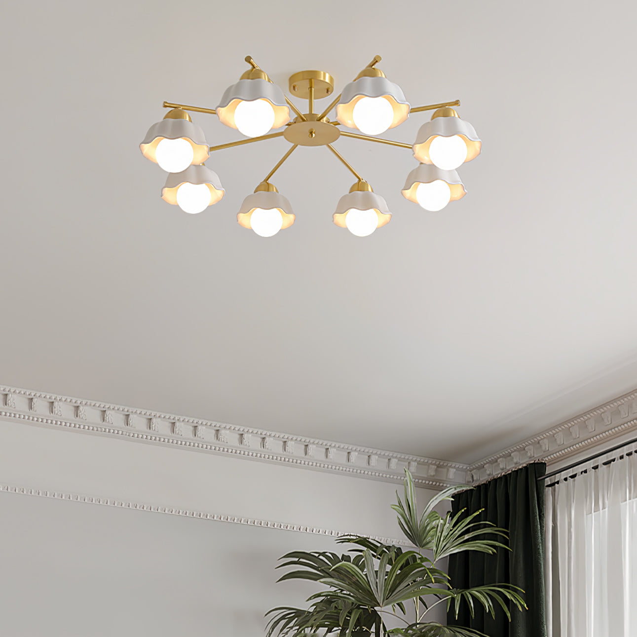 Flower Shade Chandelier - Cueteks