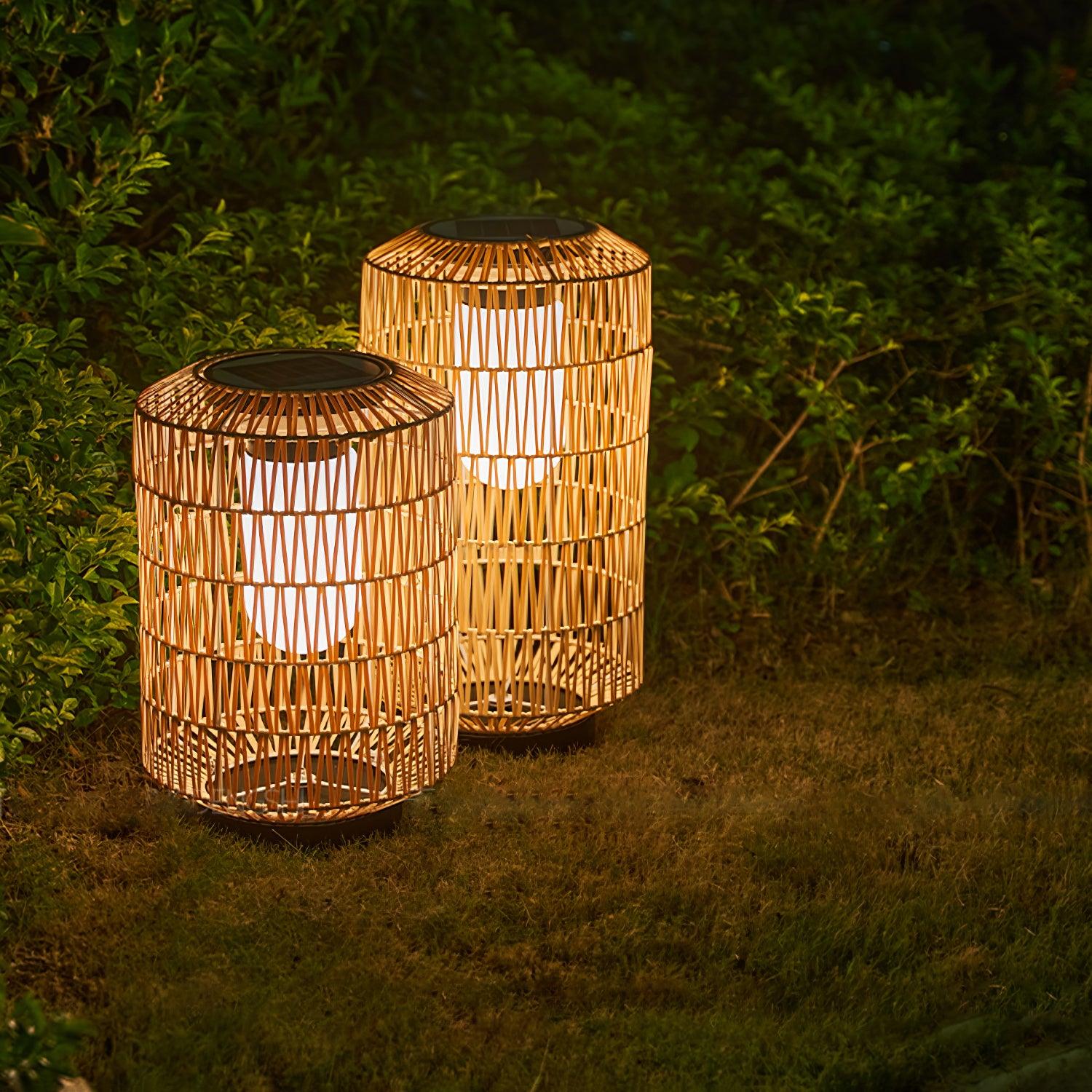 Woven Rattan Outdoor Lamp - Cueteks