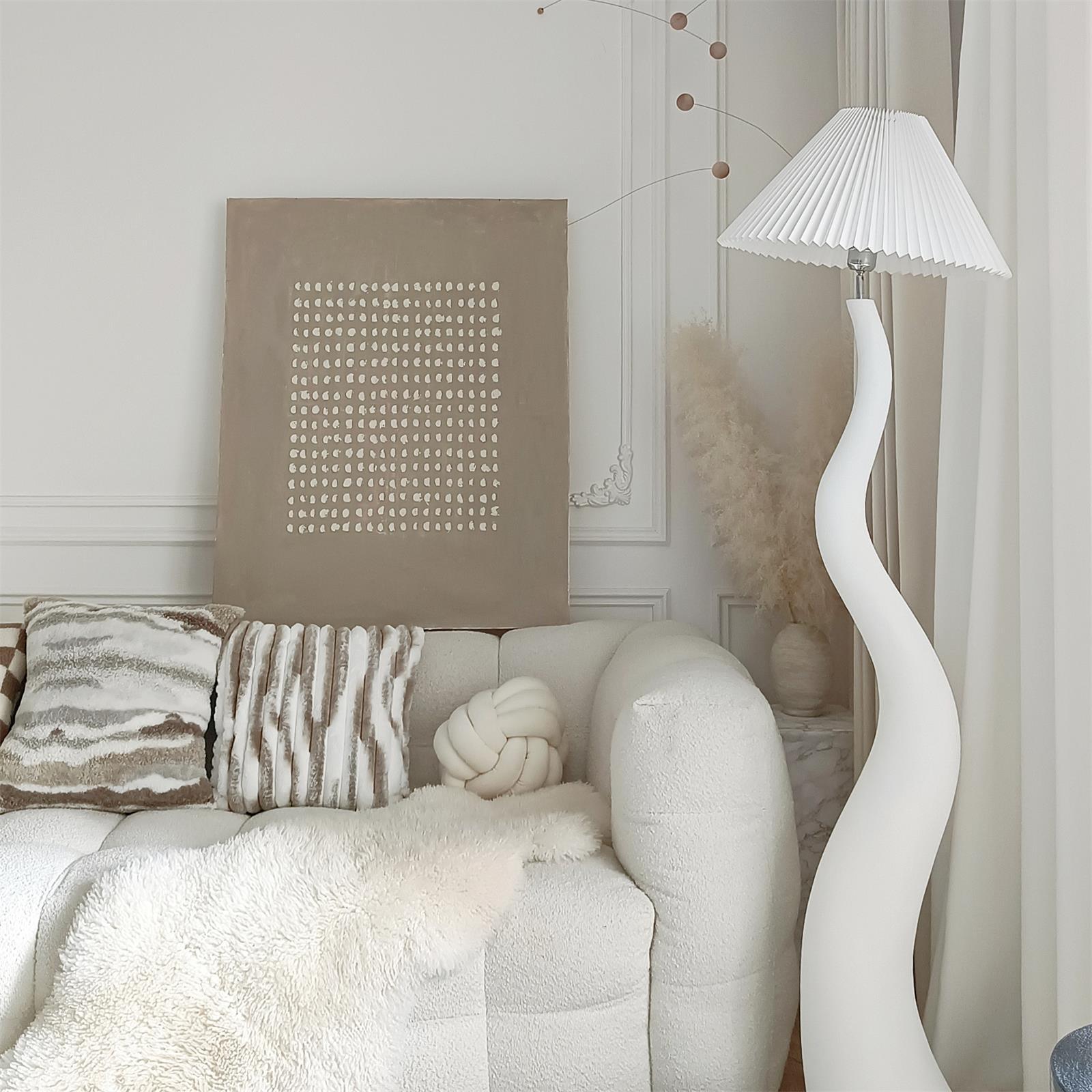 Twisted Pleated Floor Lamp - Cueteks