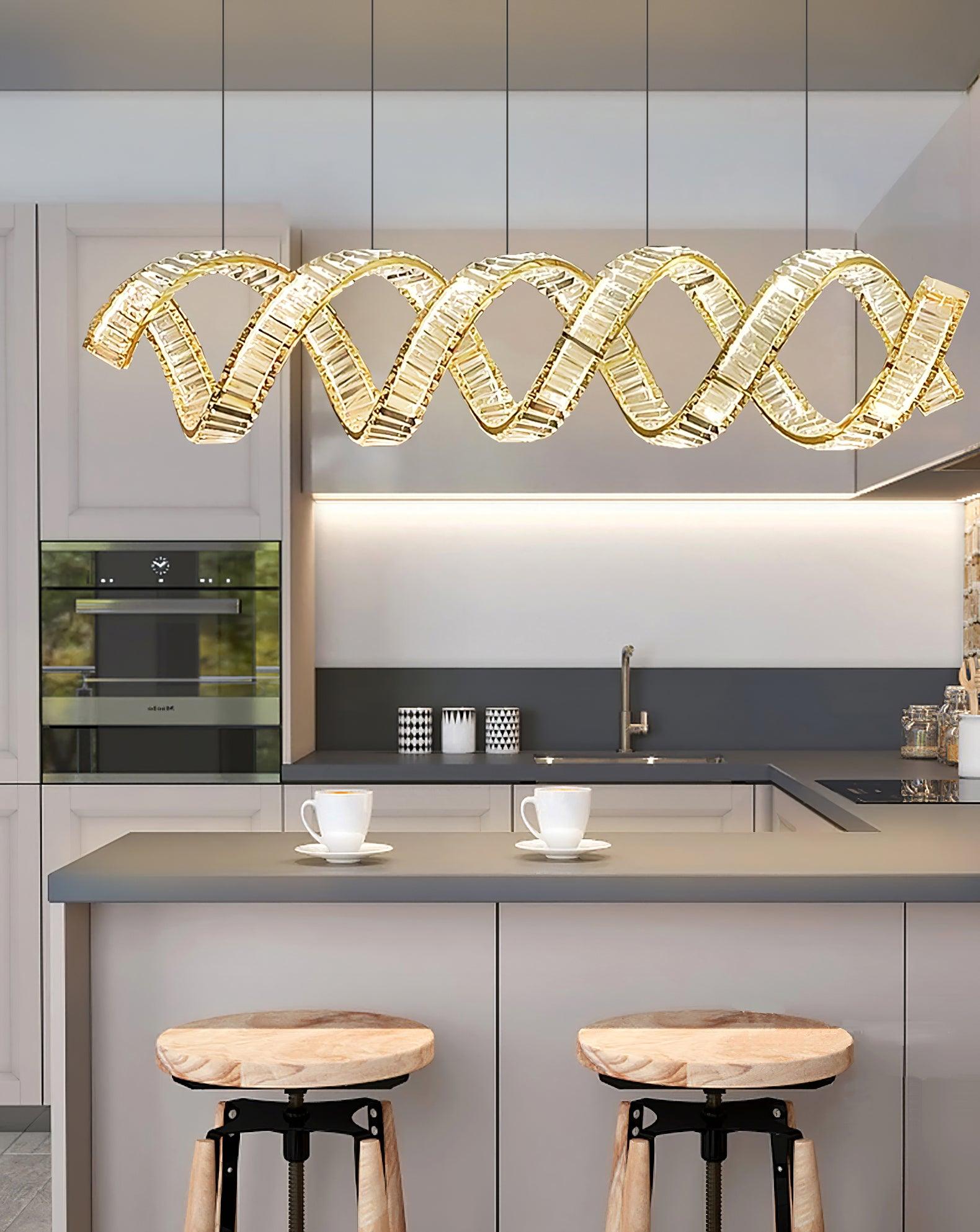 Curved LED Chandelier - Cueteks