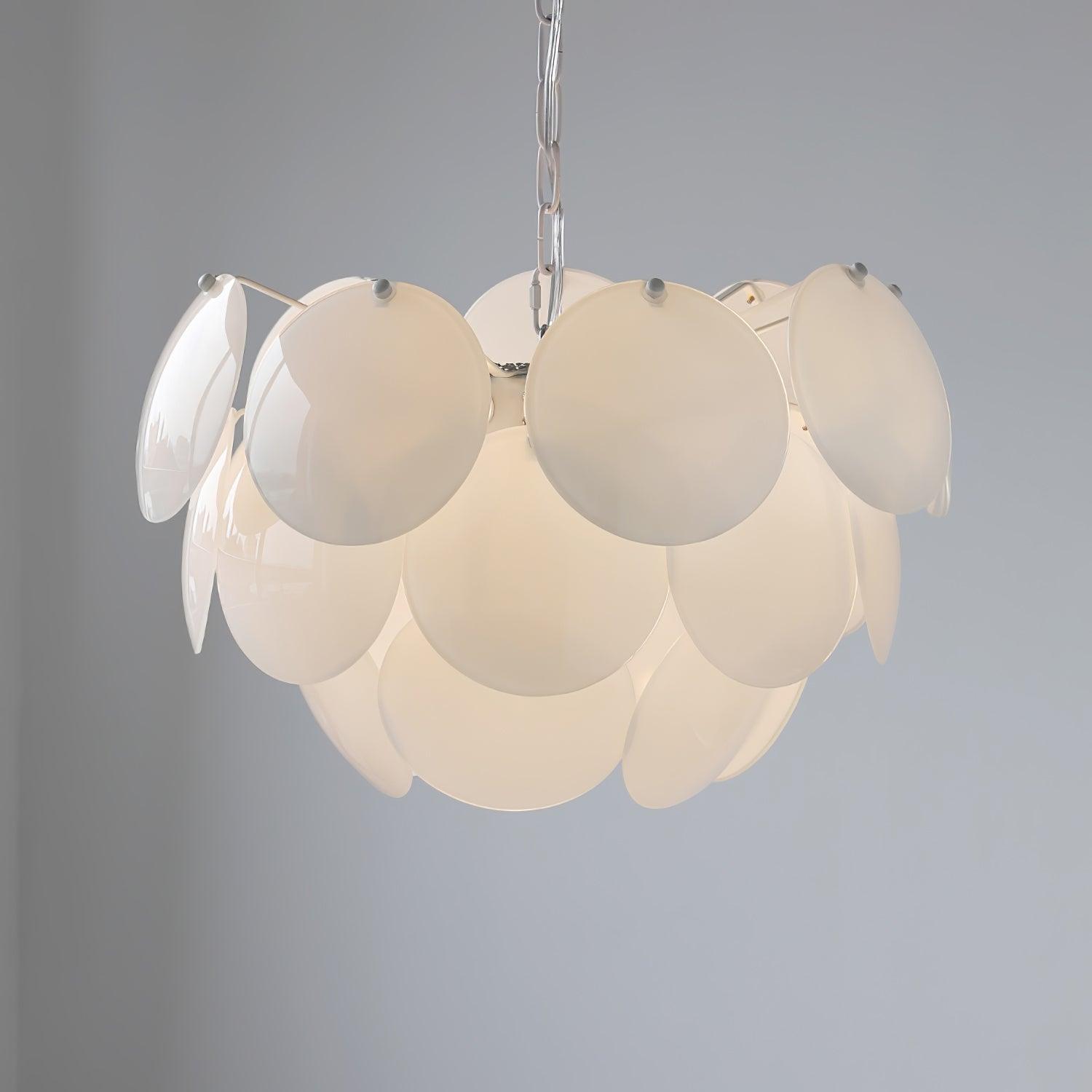 Luminous Petal Glass Chandelier - Cueteks