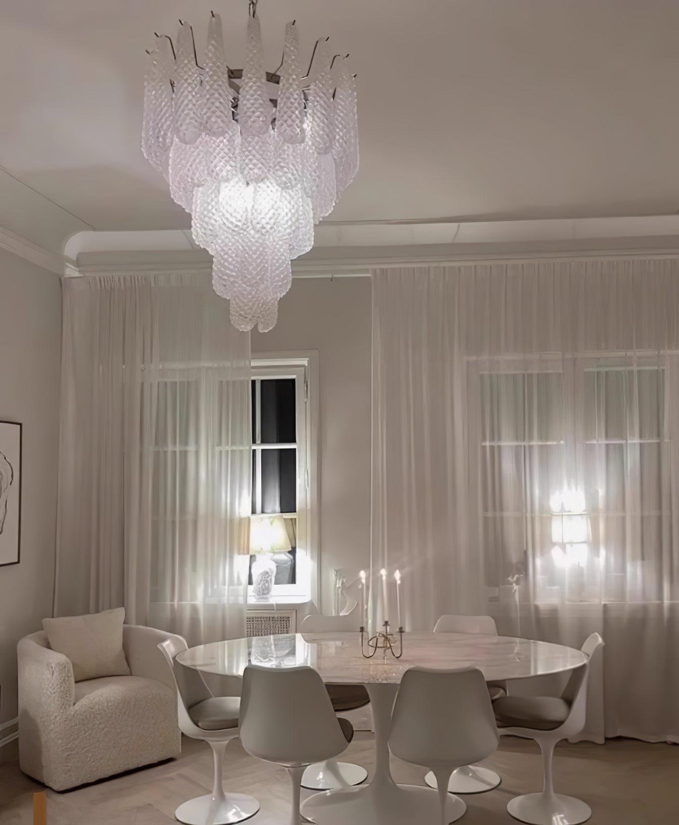 Grid Glass Waterfall Chandelier - Cueteks