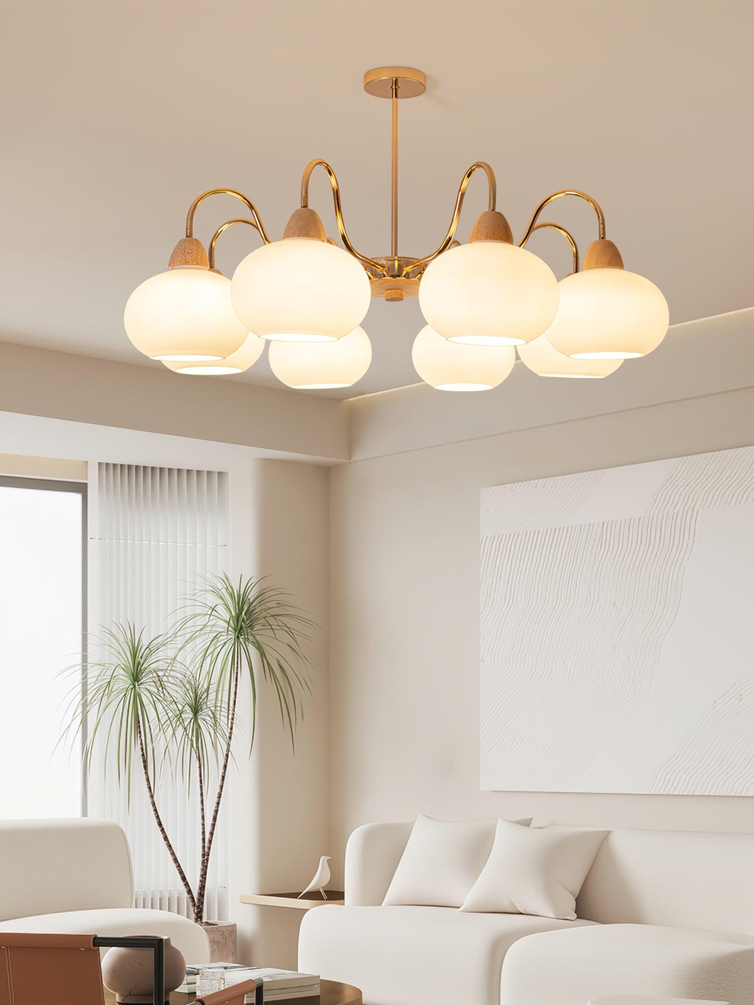 Glass Persimmon Chandelier - Cueteks