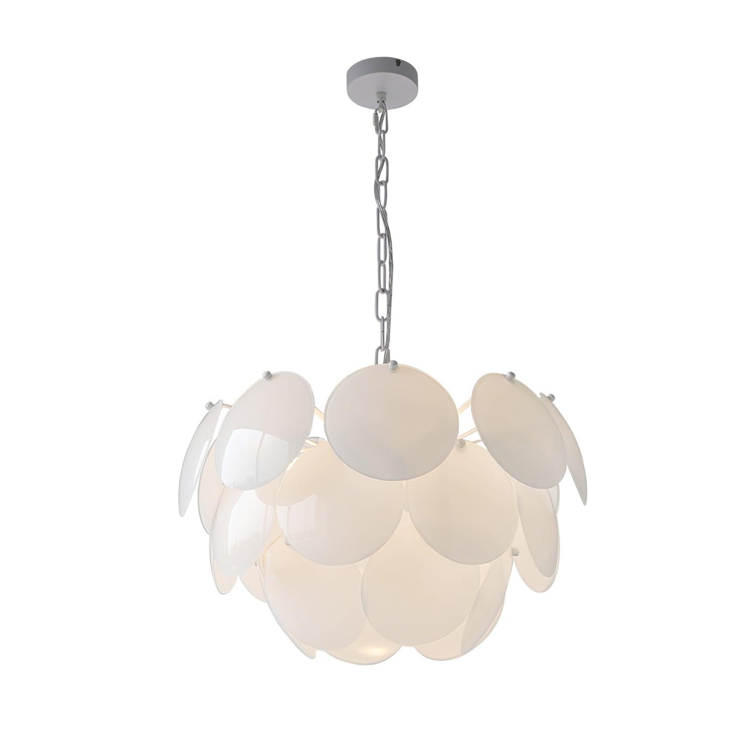 Luminous Petal Glass Chandelier - Cueteks