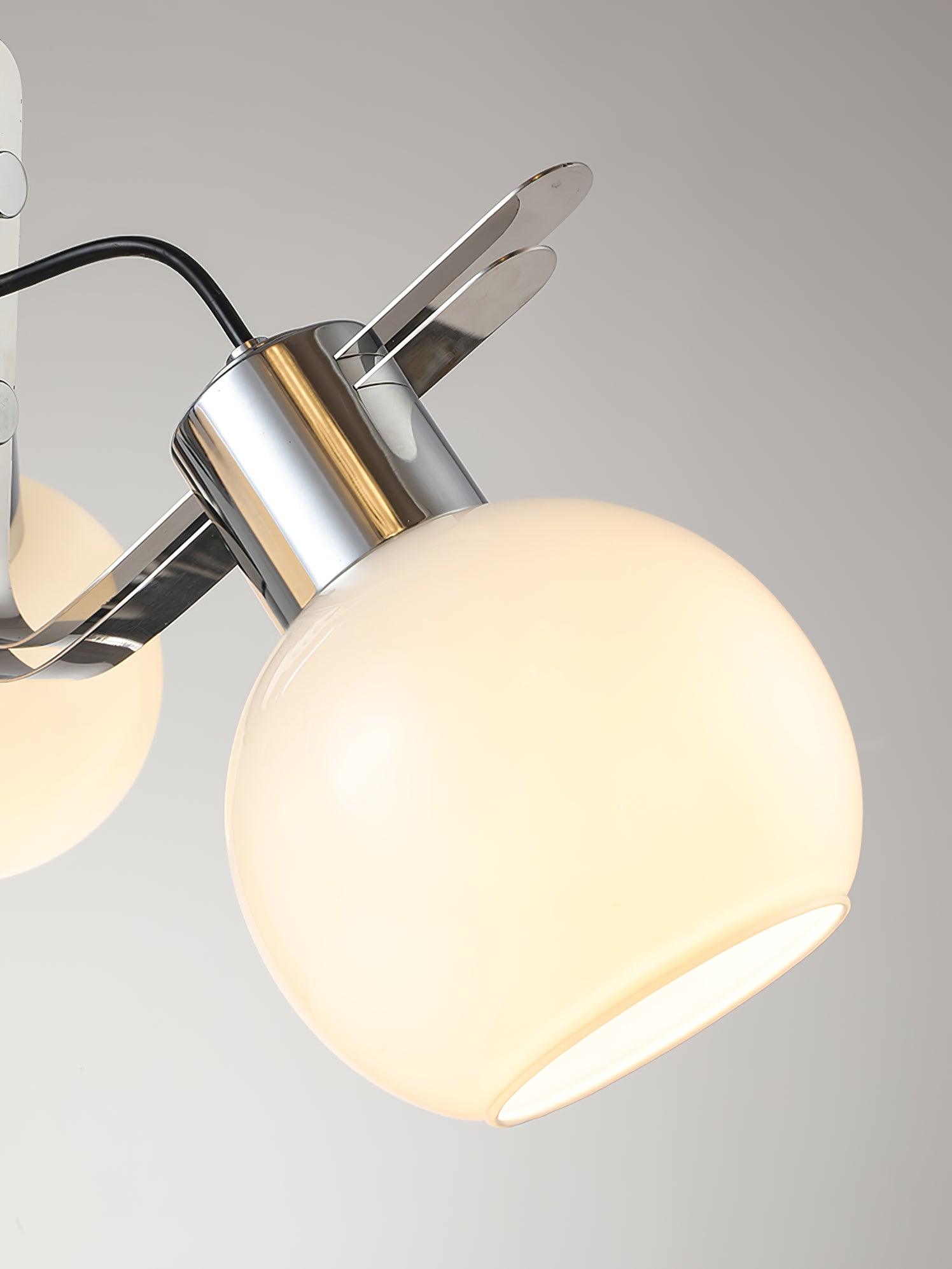 Vintage Geometrical Chrome Chandelier - Cueteks