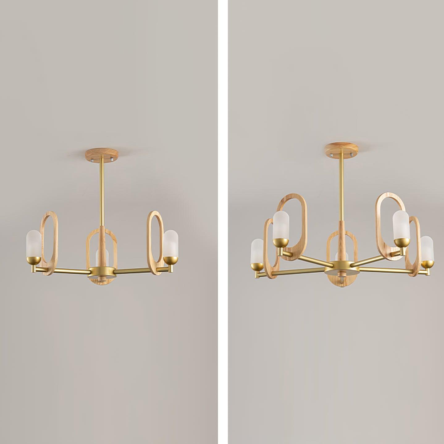 Wood Art Halo Chandelier - Cueteks