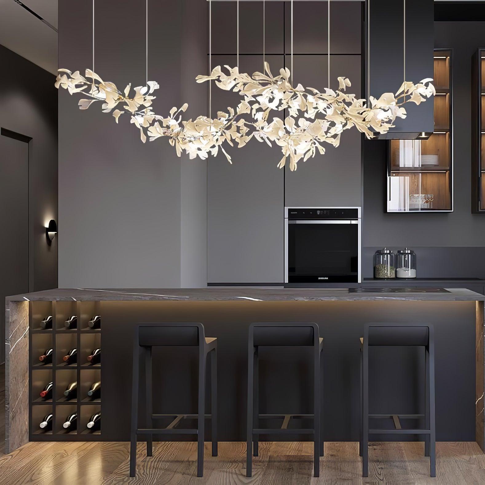 Double Layer Combination Gingko Chandelier - Cueteks