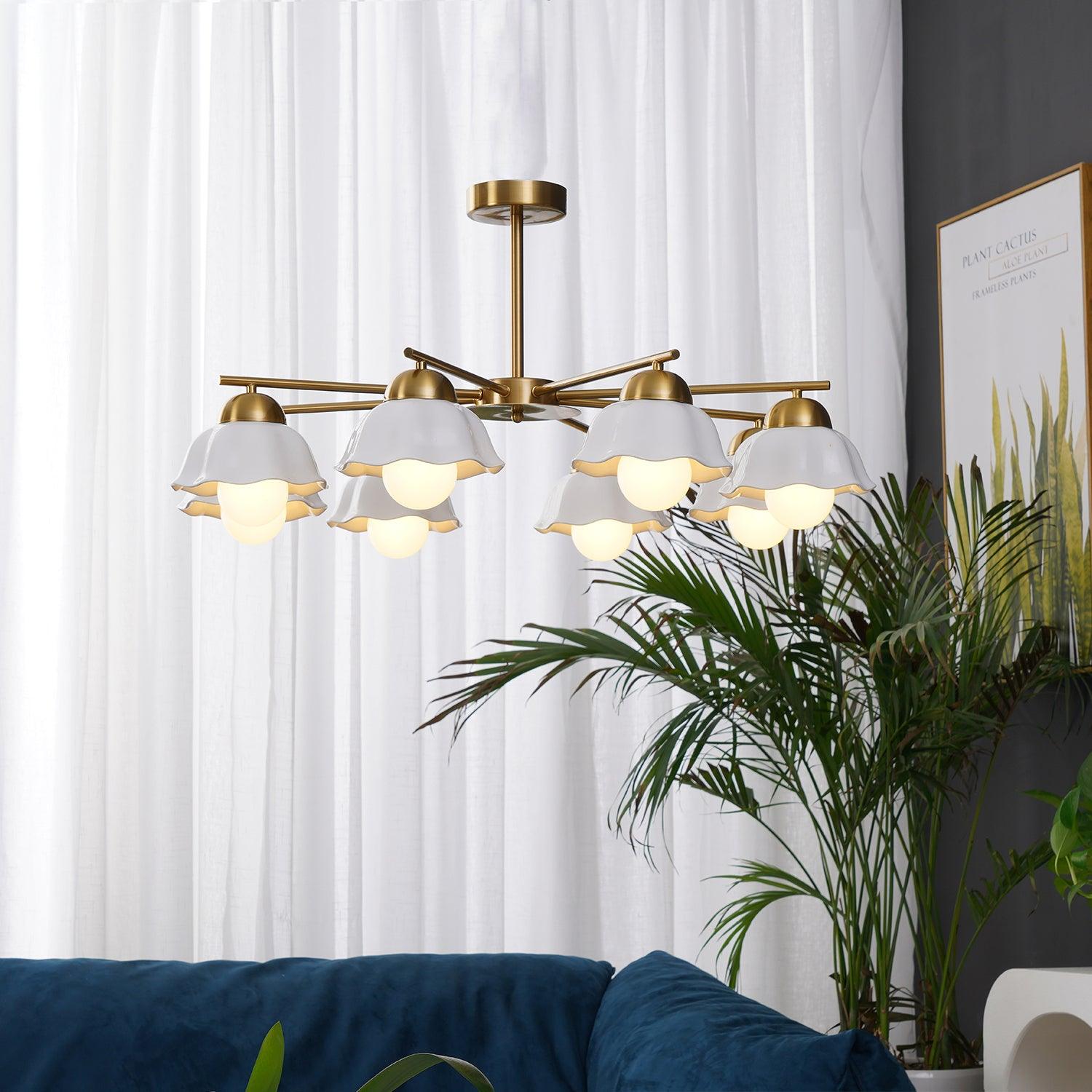 Flower Shade Chandelier - Cueteks