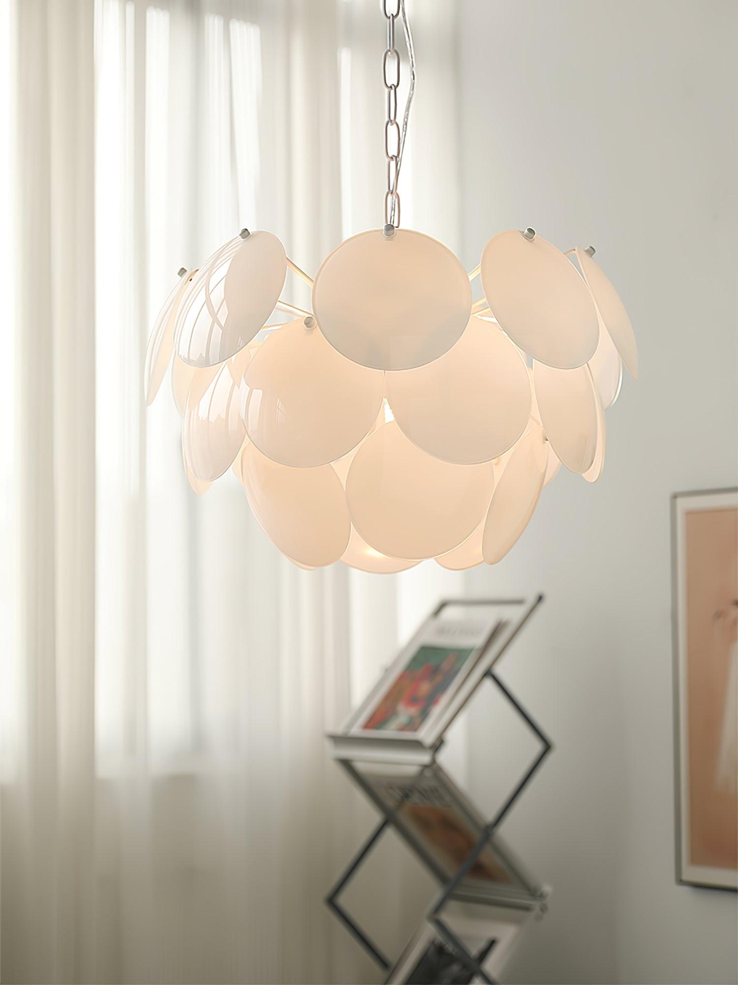 Luminous Petal Glass Chandelier - Cueteks