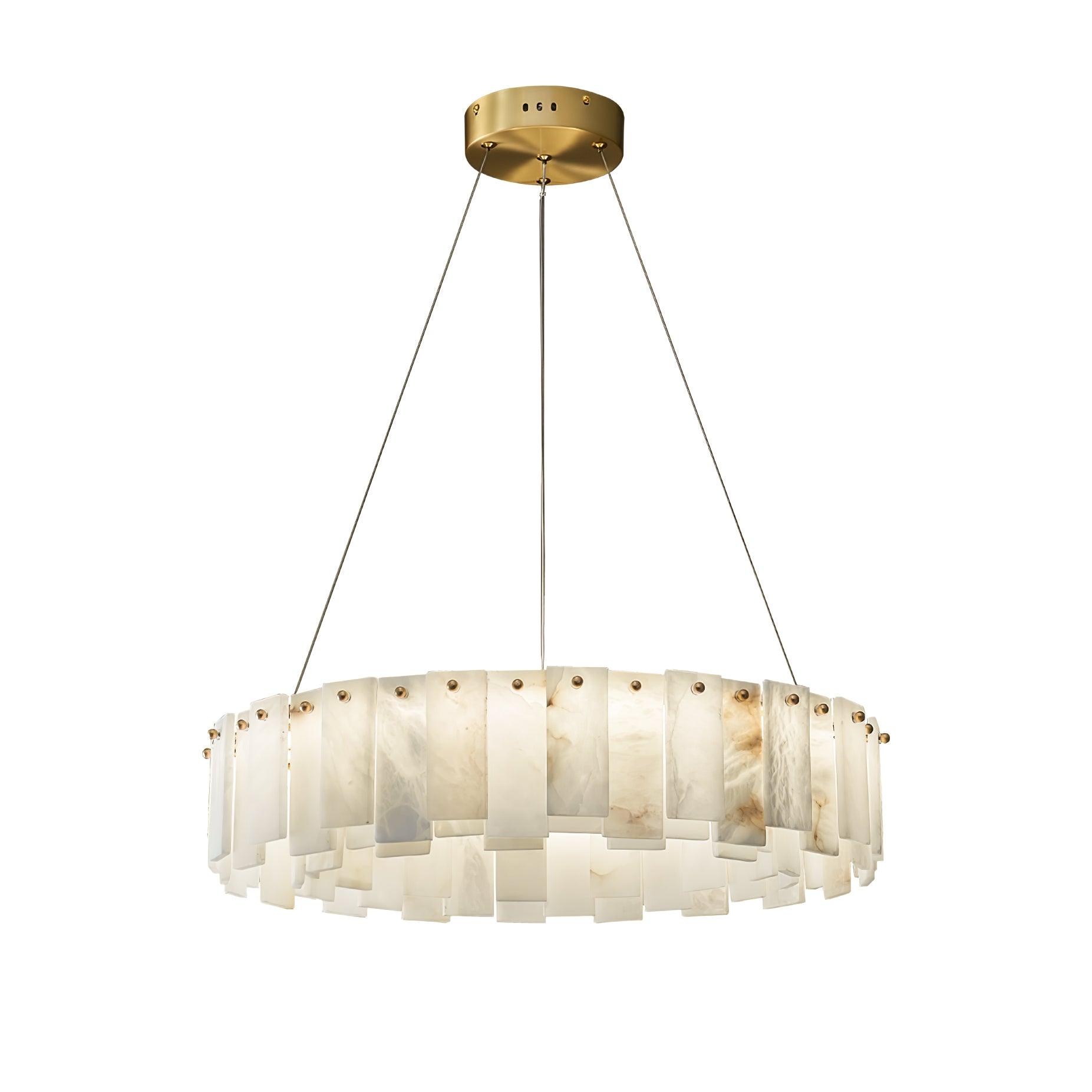 Celestial Alabaster Round Chandelier - Cueteks