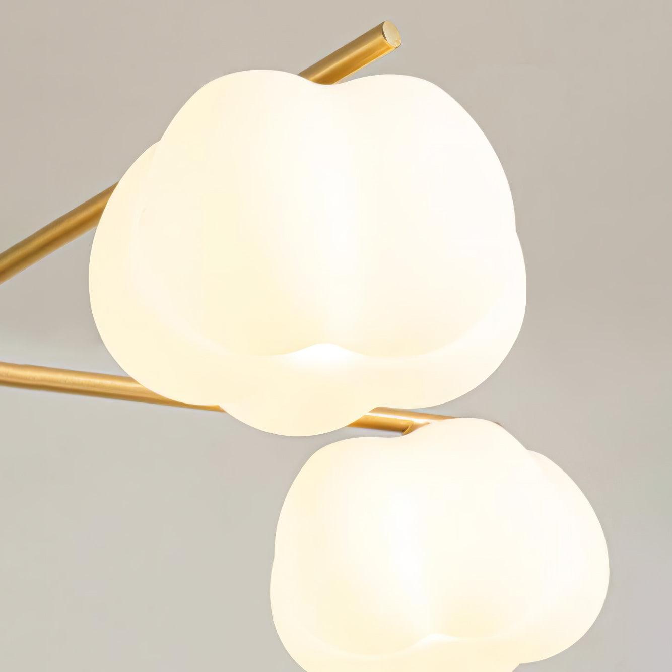 Wooden Cotton Balls Chandelier - Cueteks