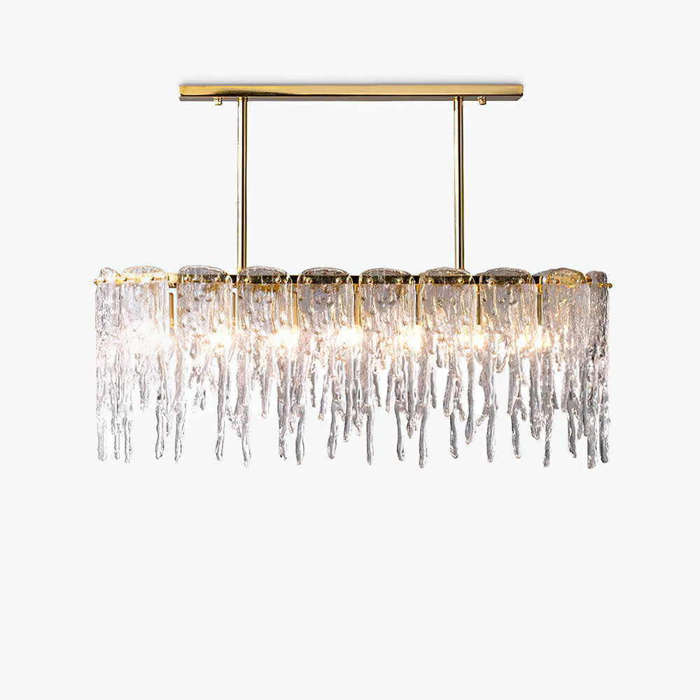 Rectangular Icicle Glass Chandelier - Cueteks
