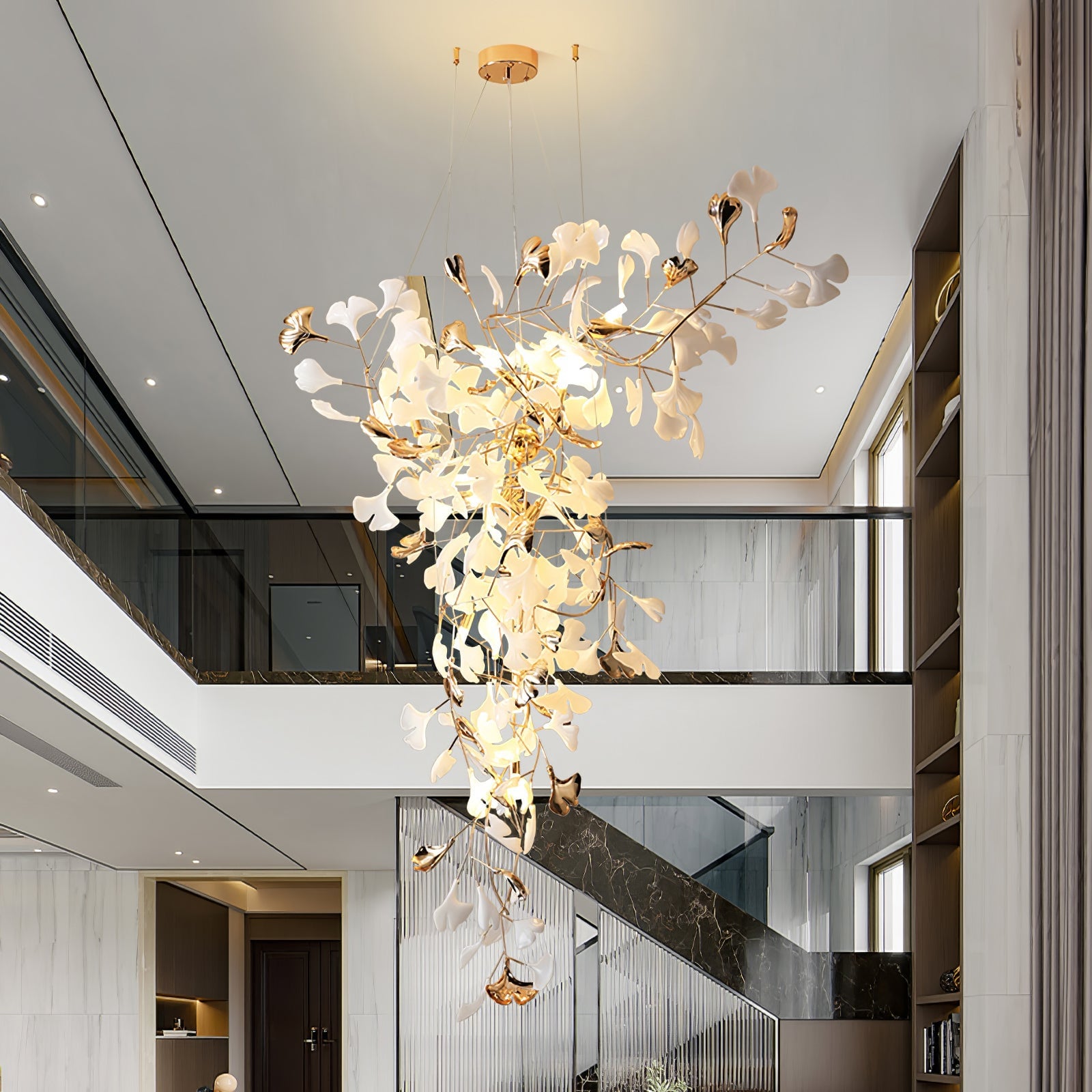 Ginkgo Tip Tlying Chandelier - Cueteks