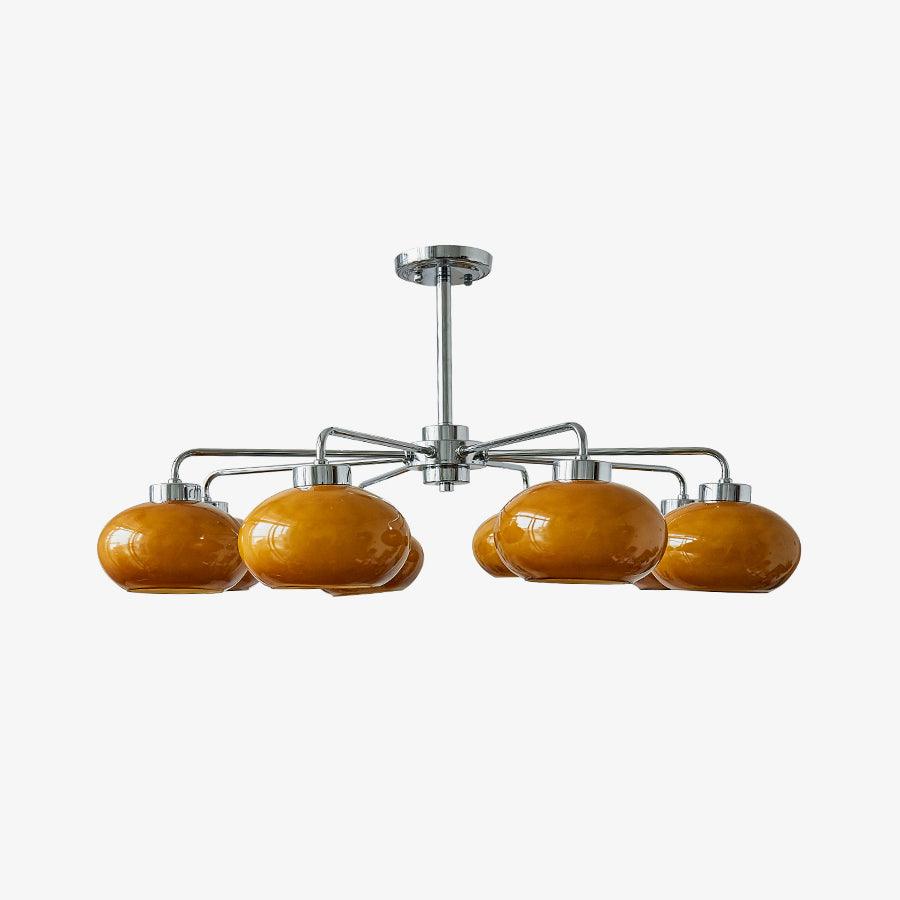 Oval Persimmon Chandelier - Cueteks