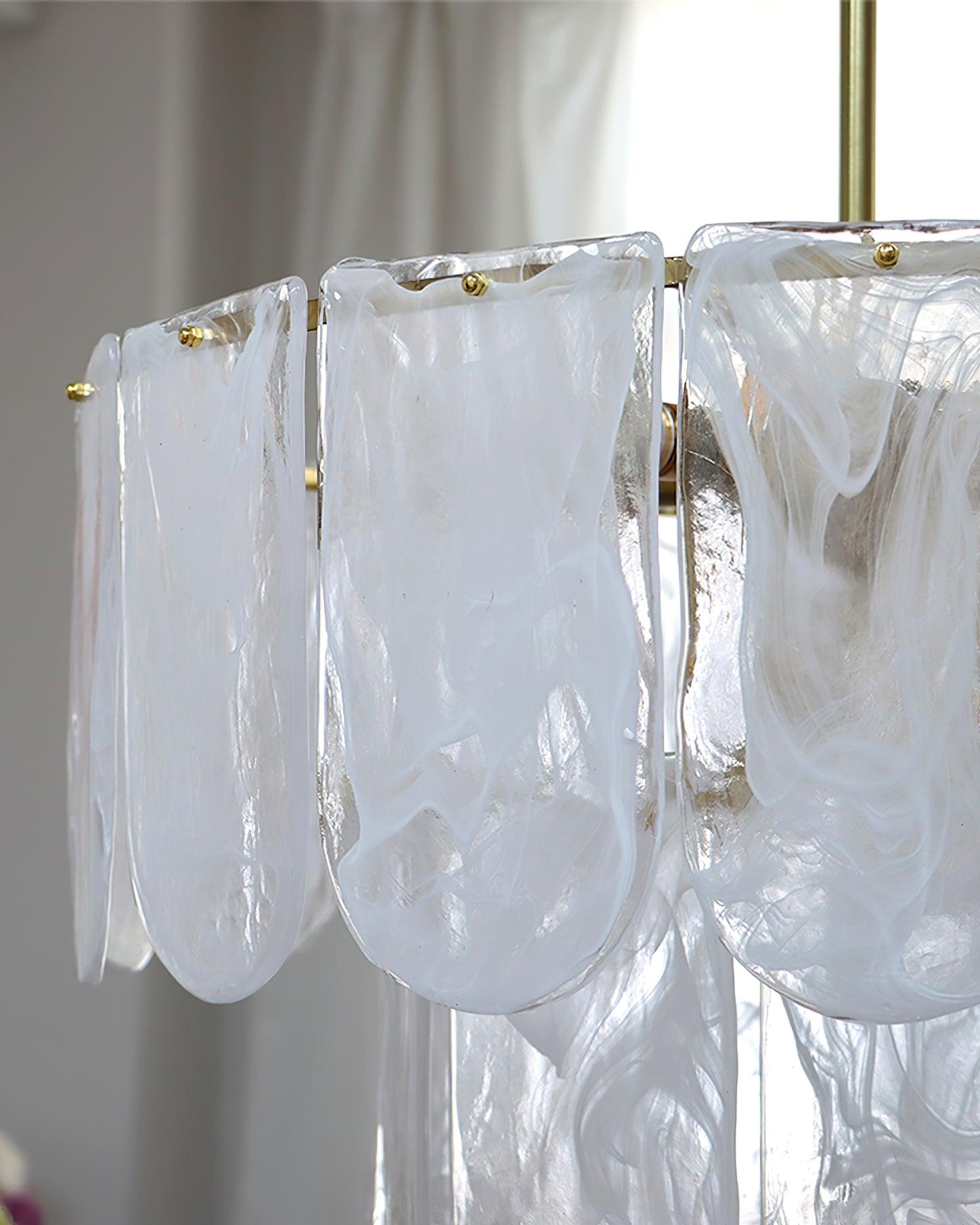 Traditional Classic Metal Glass Chandelier - Cueteks