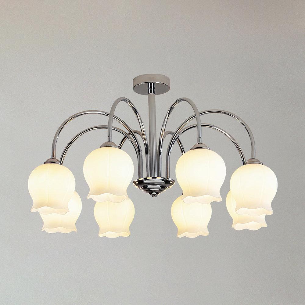 Floral Glass Chandelier - Cueteks