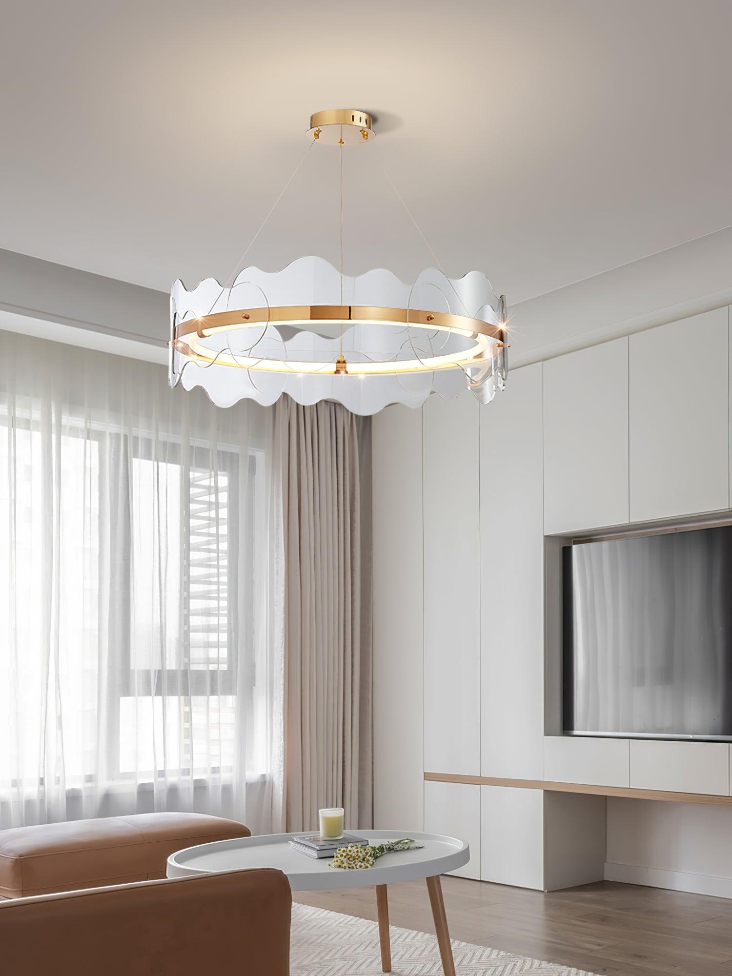 Acrylic Wave Chandelier - Cueteks